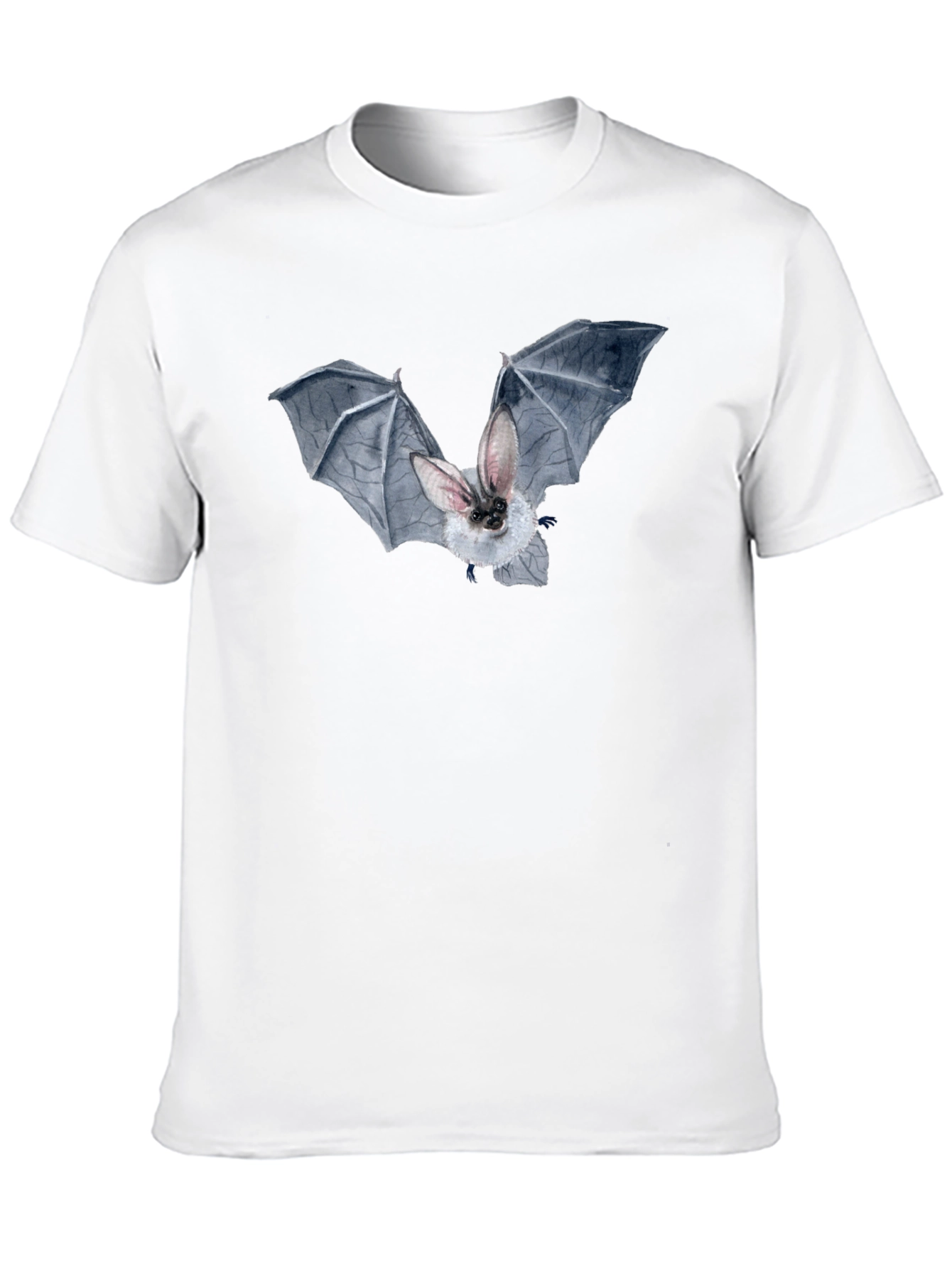 Bat Graphic Tee - Black Cotton T-Shirt