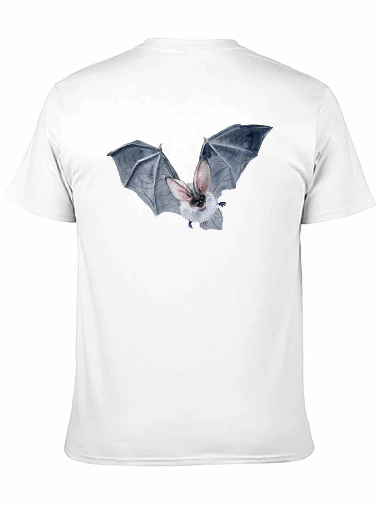 Bat Graphic Tee - Black Cotton T-Shirt