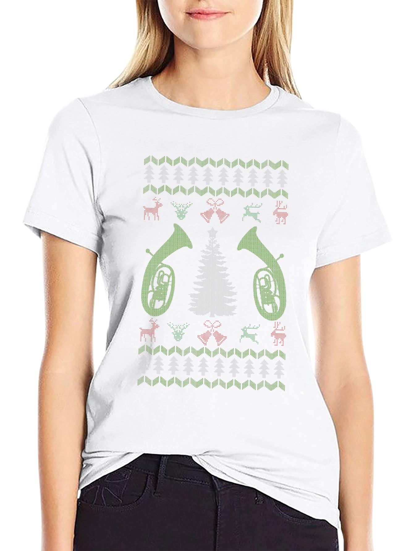 Ugly Christmas Tuba Sweater T-Shirt