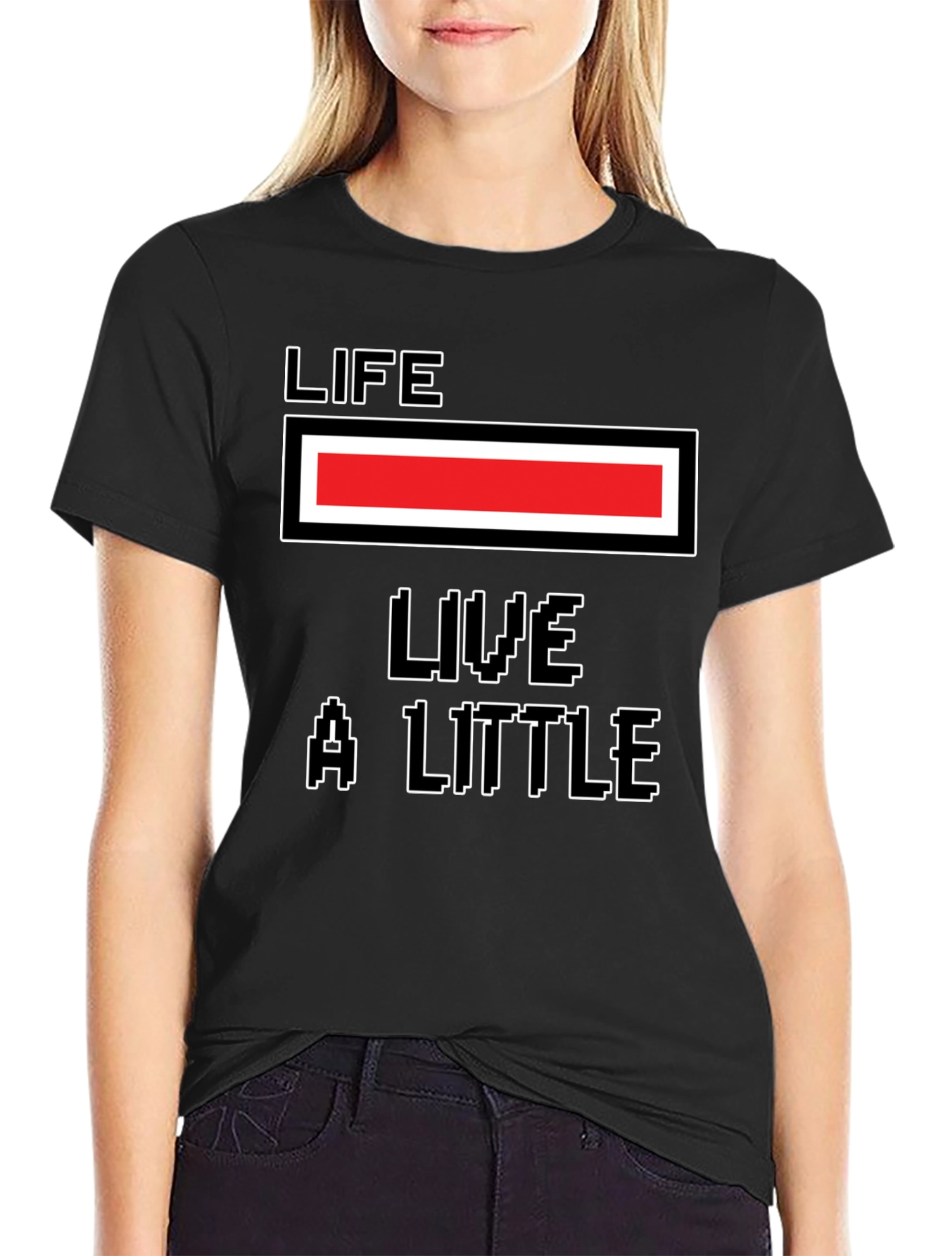 Life Meter T-Shirt: Live A Little Graphic Tee