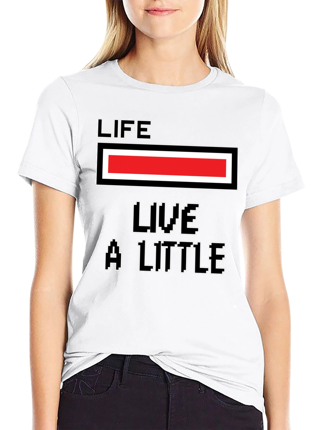 Life Meter T-Shirt: Live A Little Graphic Tee