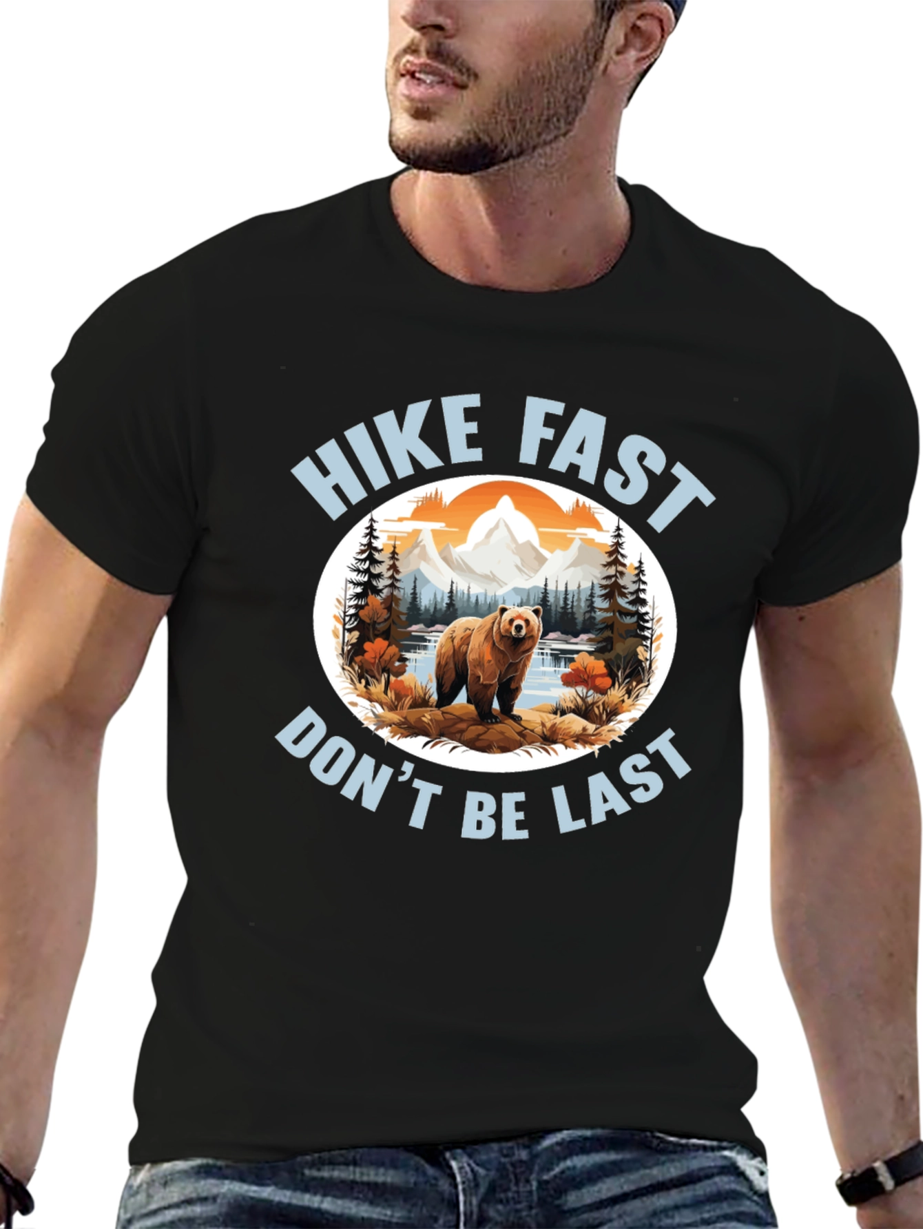 Hike Fast Bear Graphic Tee - Adventure Awaits!