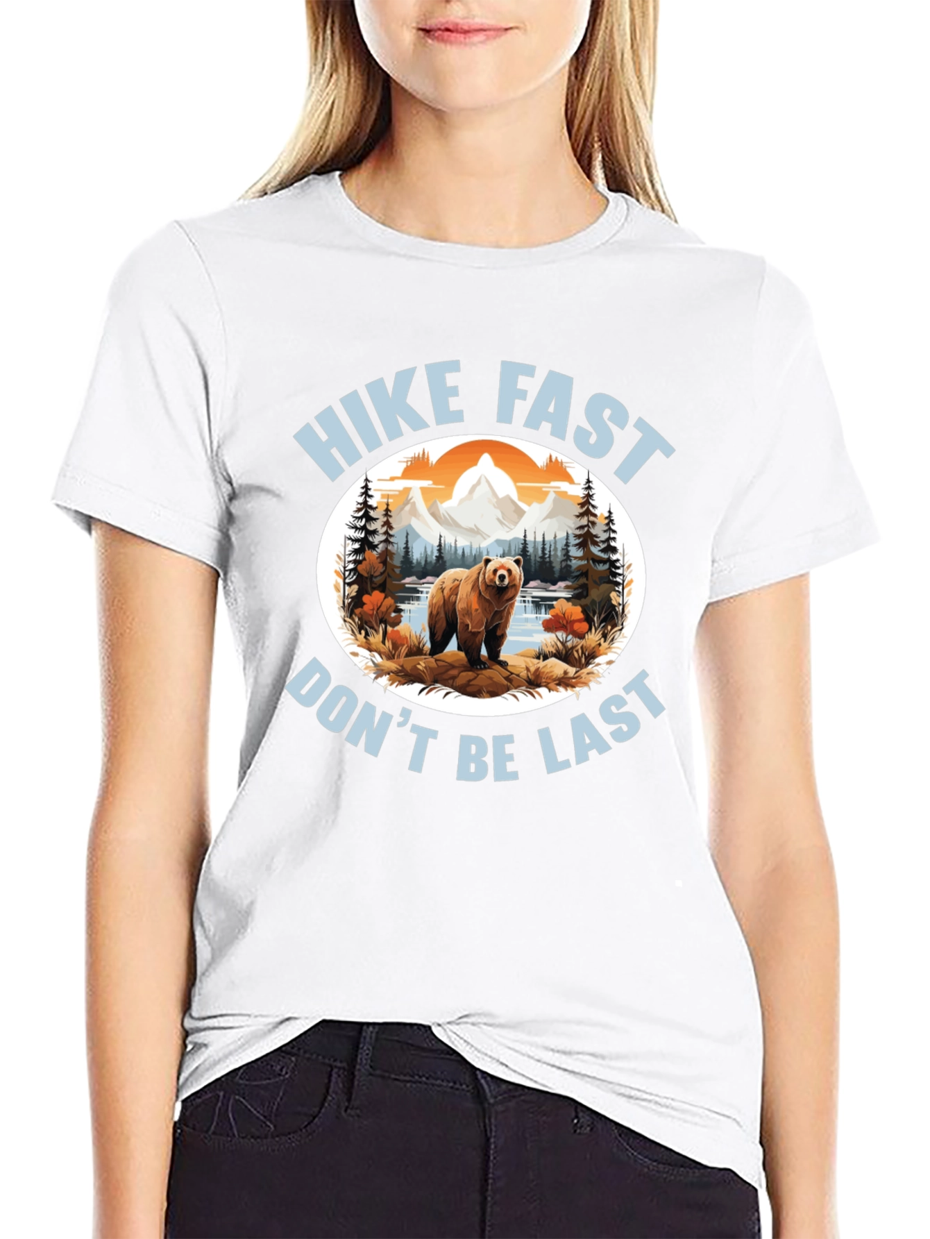 Hike Fast Bear Graphic Tee - Adventure Awaits!