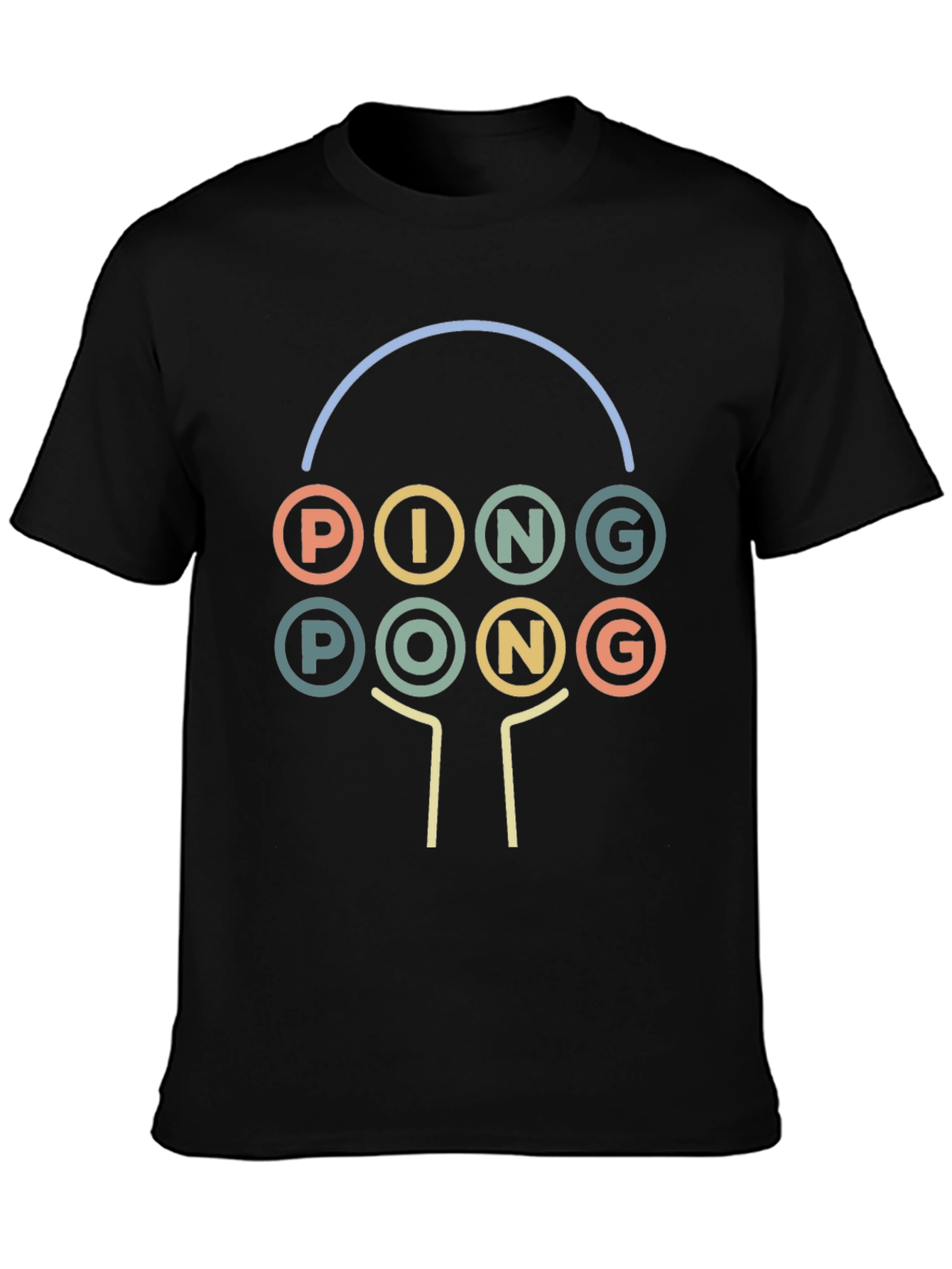 Retro Ping Pong Graphic Tee - Unique Sportswear