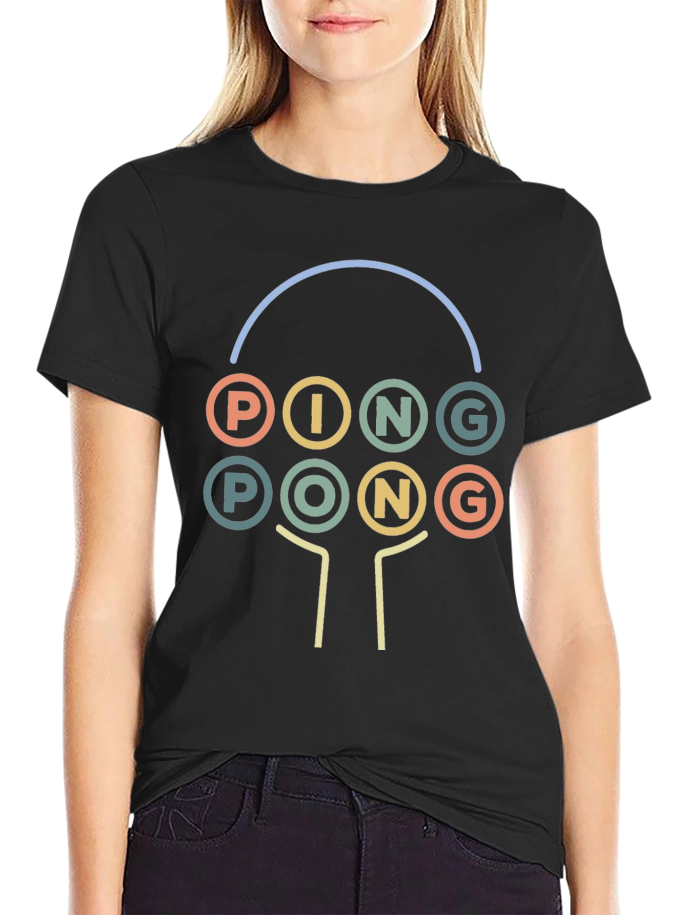 Retro Ping Pong Graphic Tee - Unique Sportswear