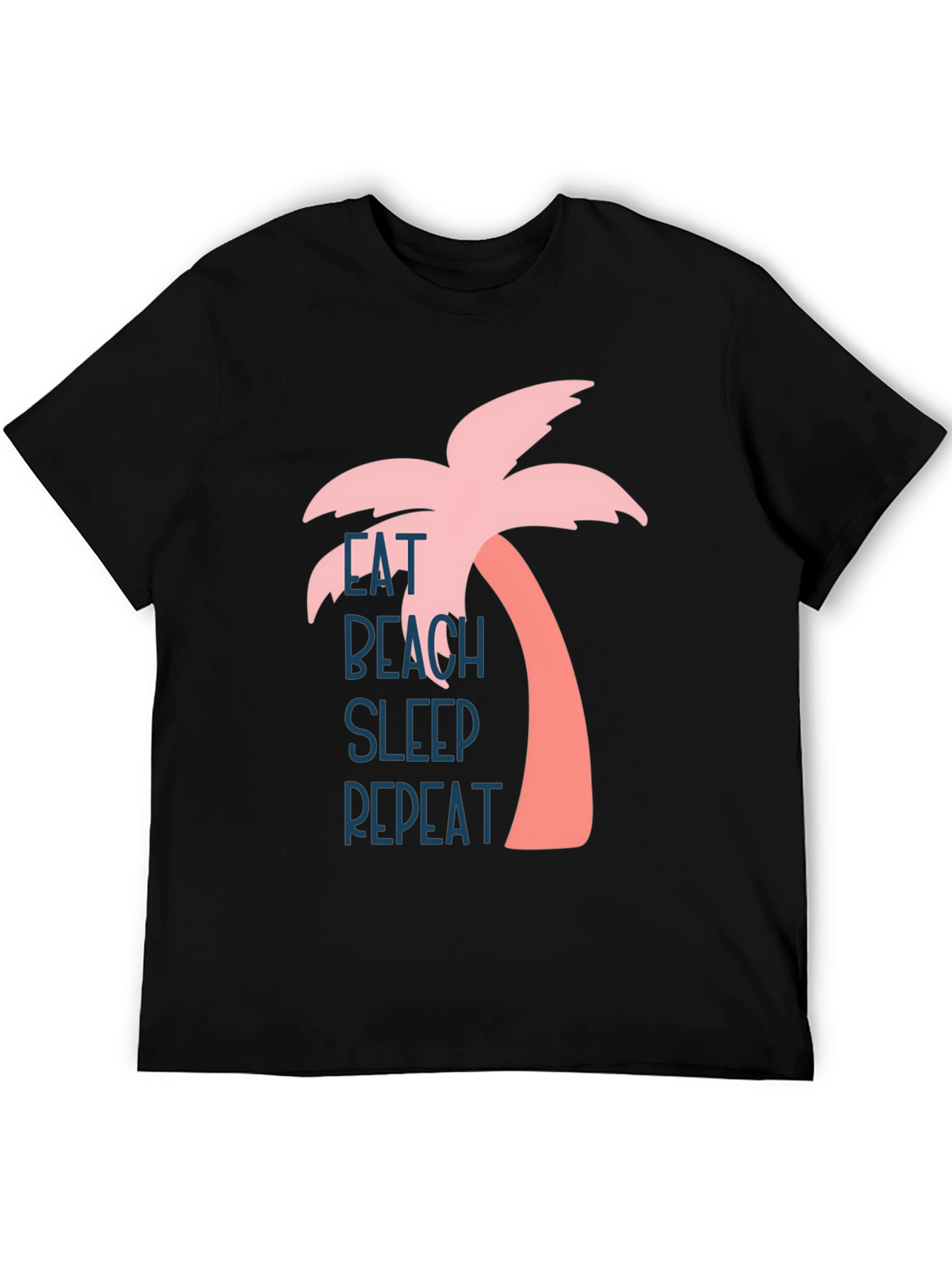 Eat Beach Sleep Repeat Palm Tree Graphic Tee
