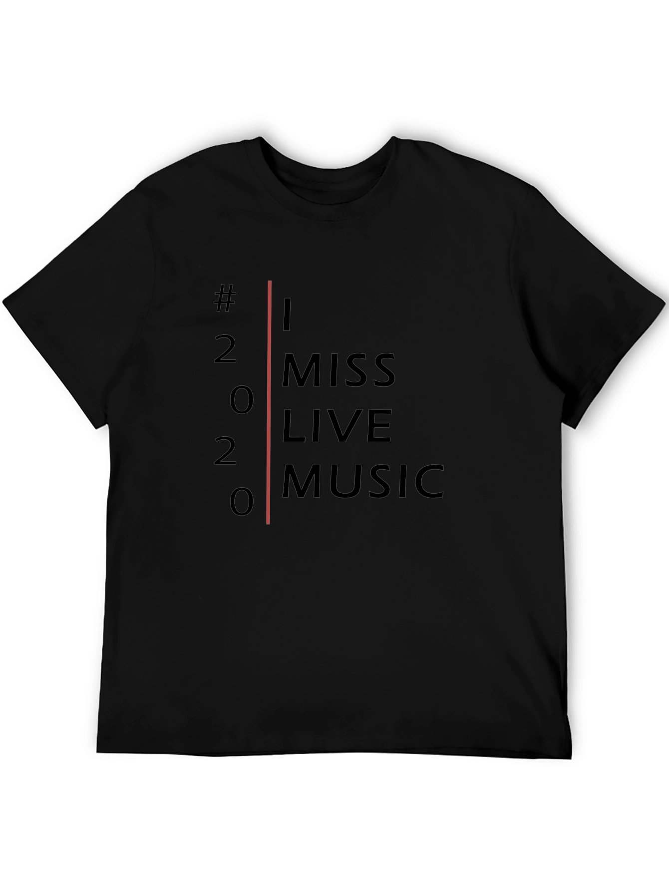 I Miss Live Music Black T-Shirt