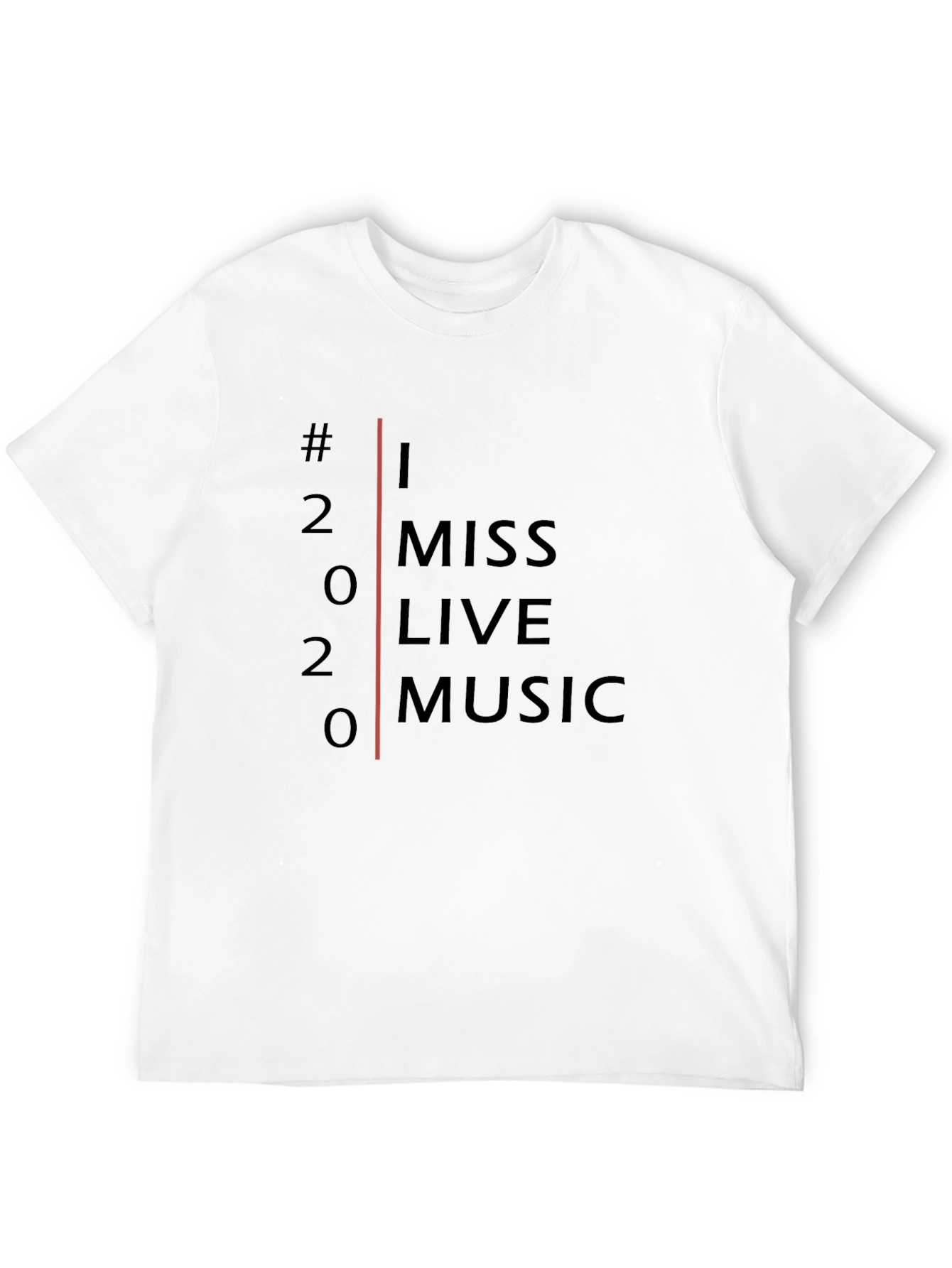 I Miss Live Music Black T-Shirt