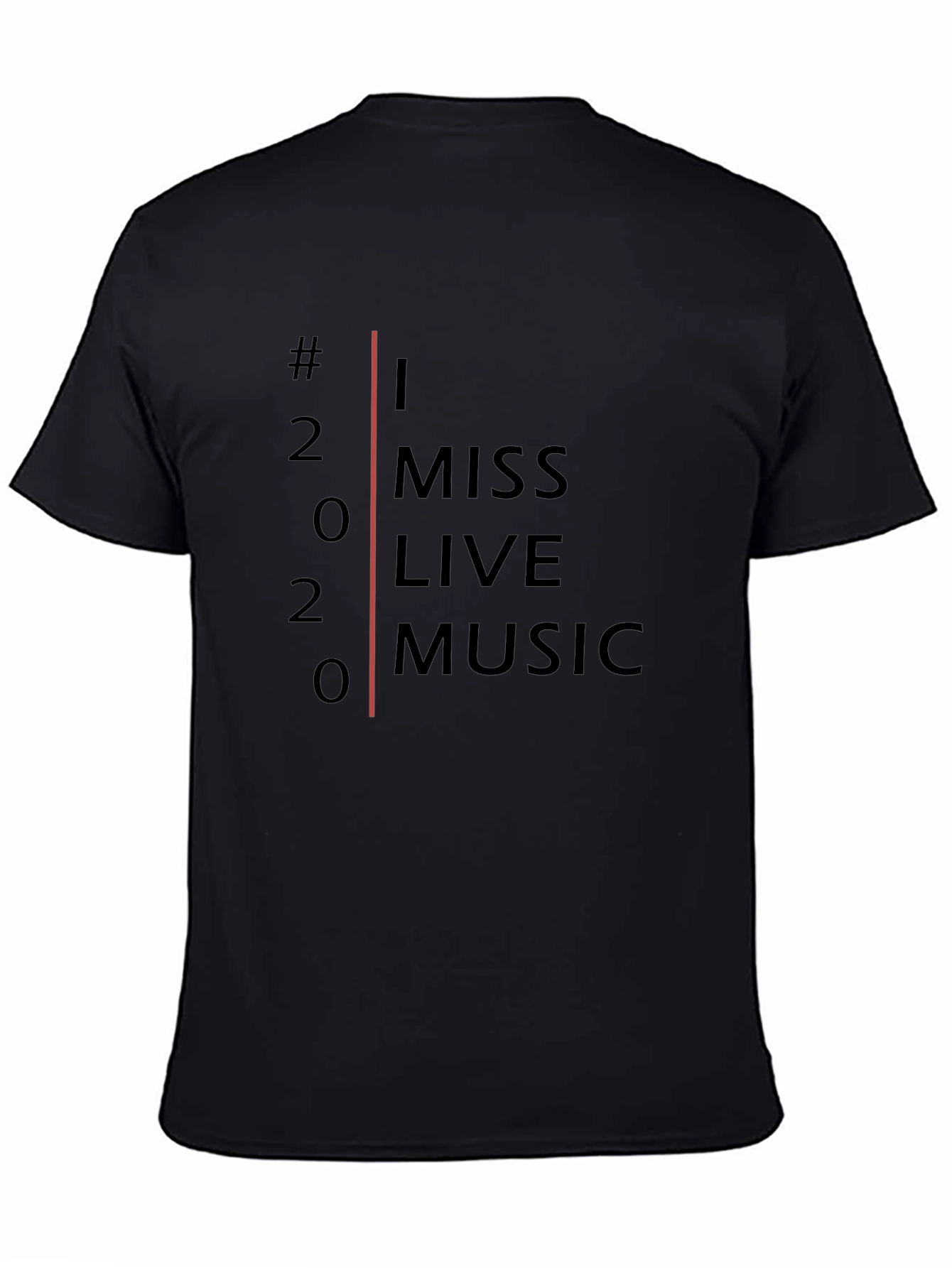 I Miss Live Music Black T-Shirt