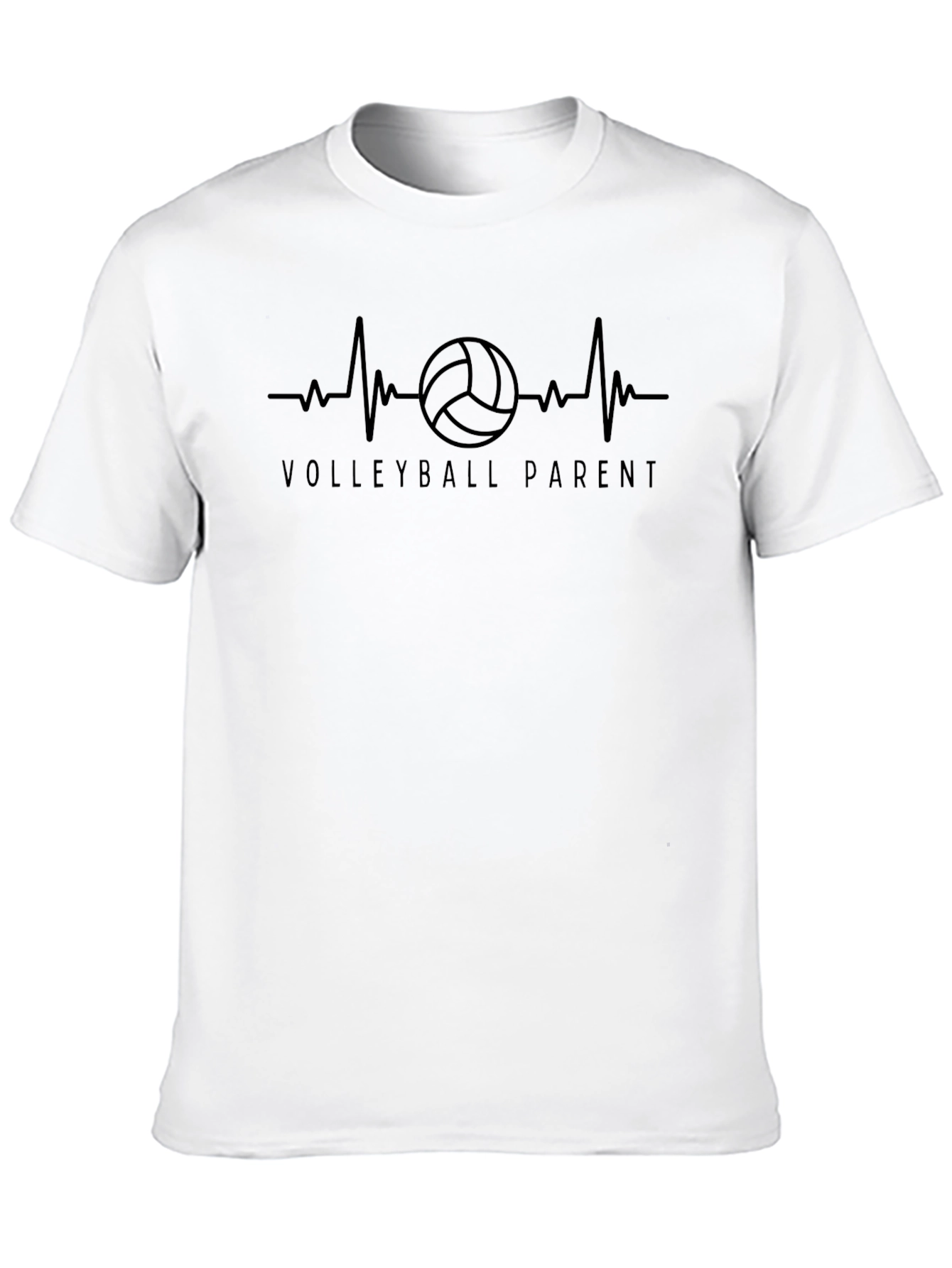 Volleyball Parent Heartbeat T-Shirt