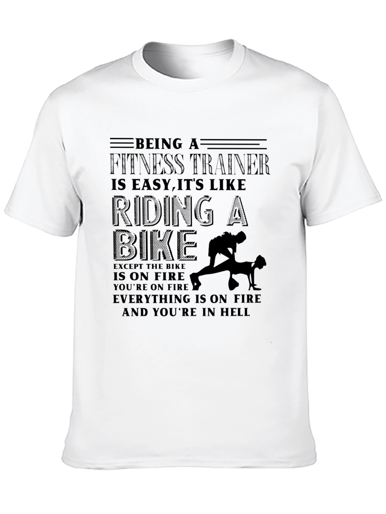 Fitness Trainer Hell Bike Graphic Tee