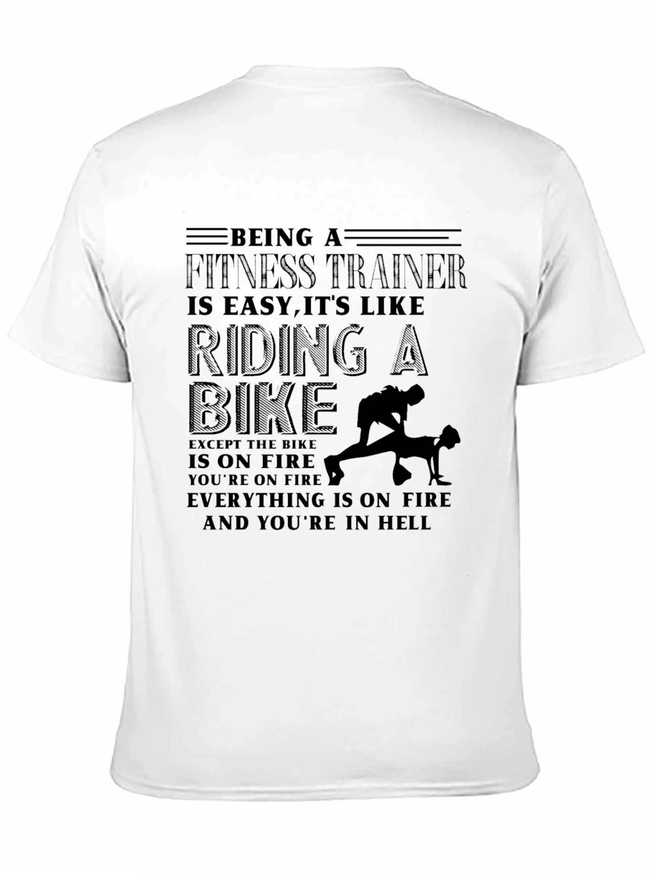 Fitness Trainer Hell Bike Graphic Tee