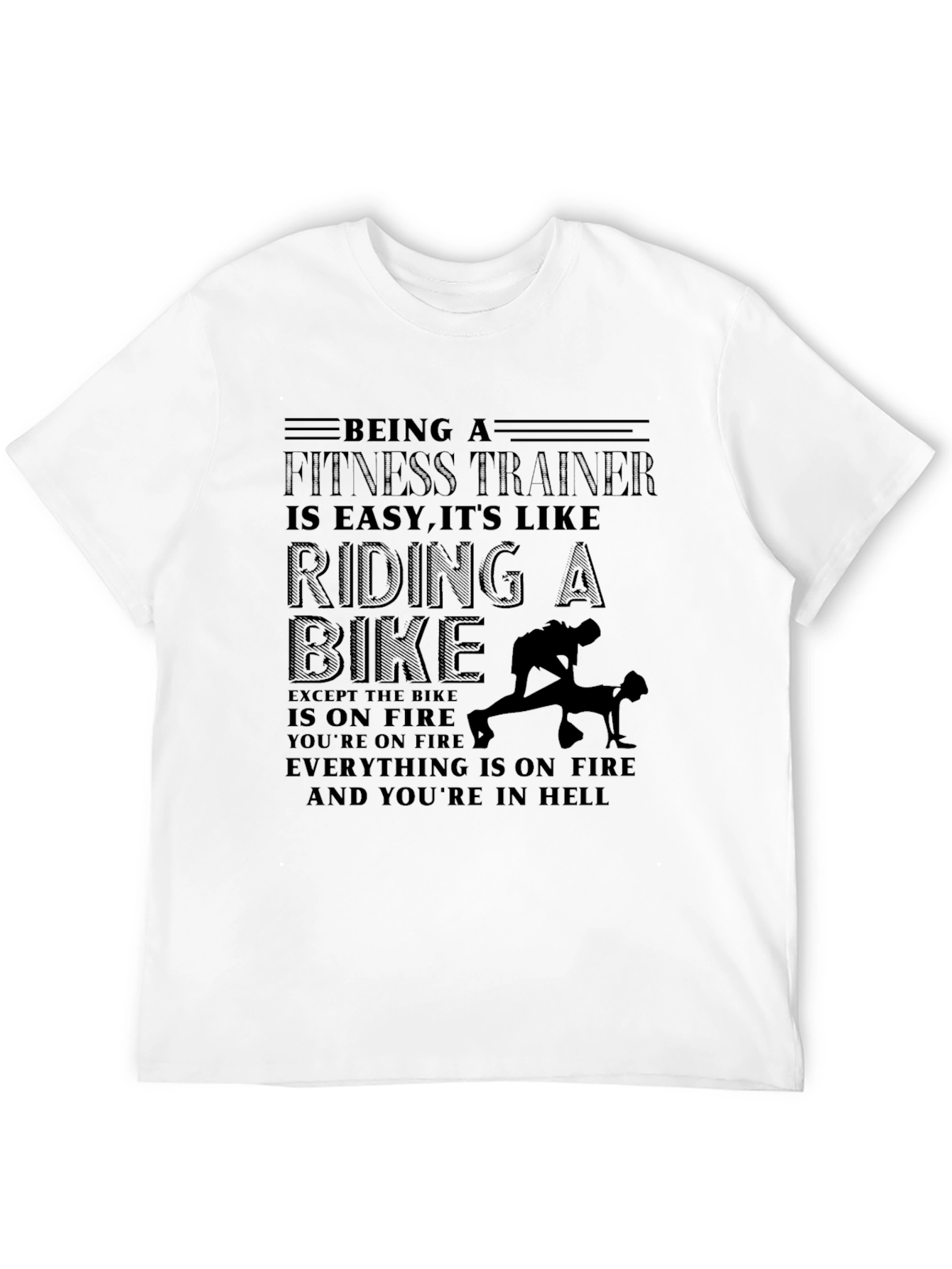 Fitness Trainer Hell Bike Graphic Tee