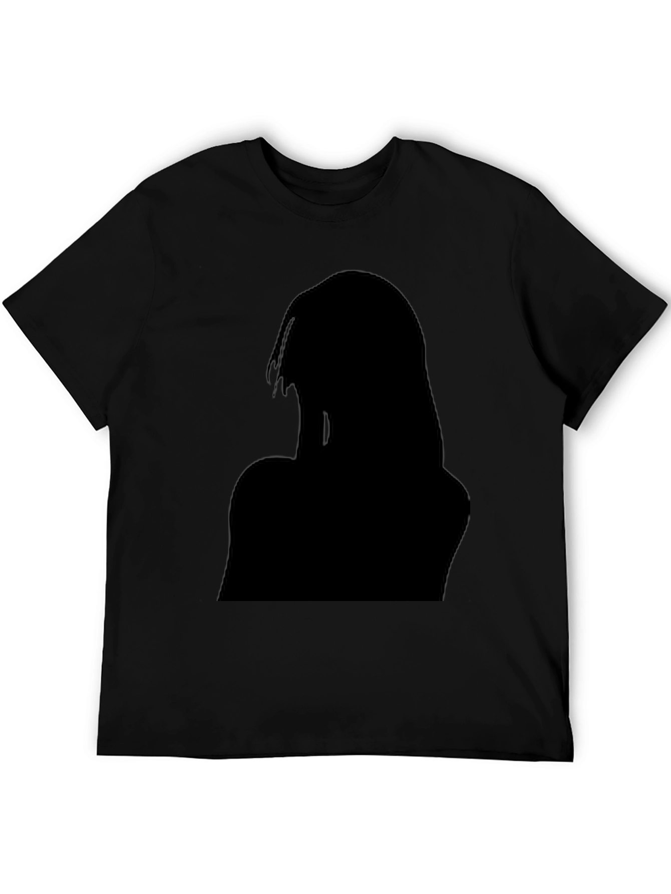 Black Graphic Tee - Silhouette Design