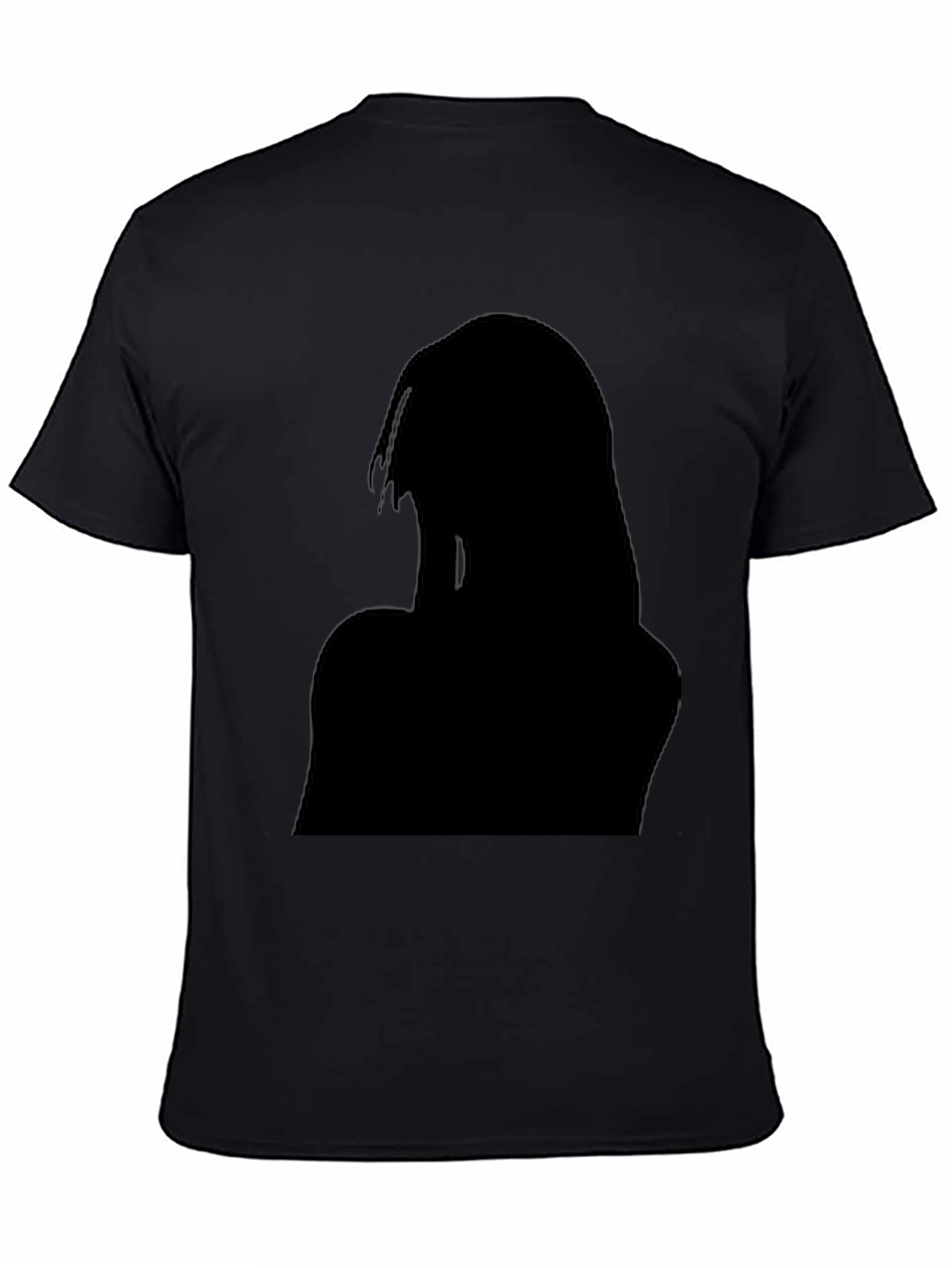Black Graphic Tee - Silhouette Design