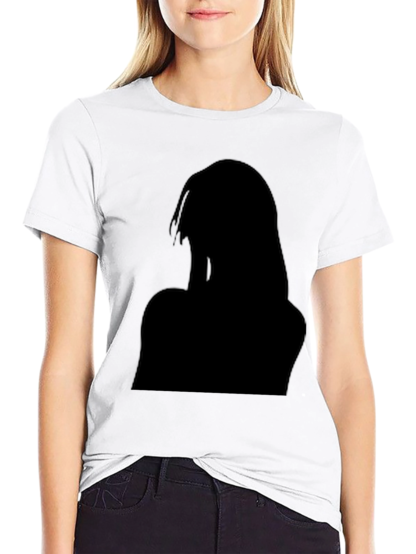 Black Graphic Tee - Silhouette Design