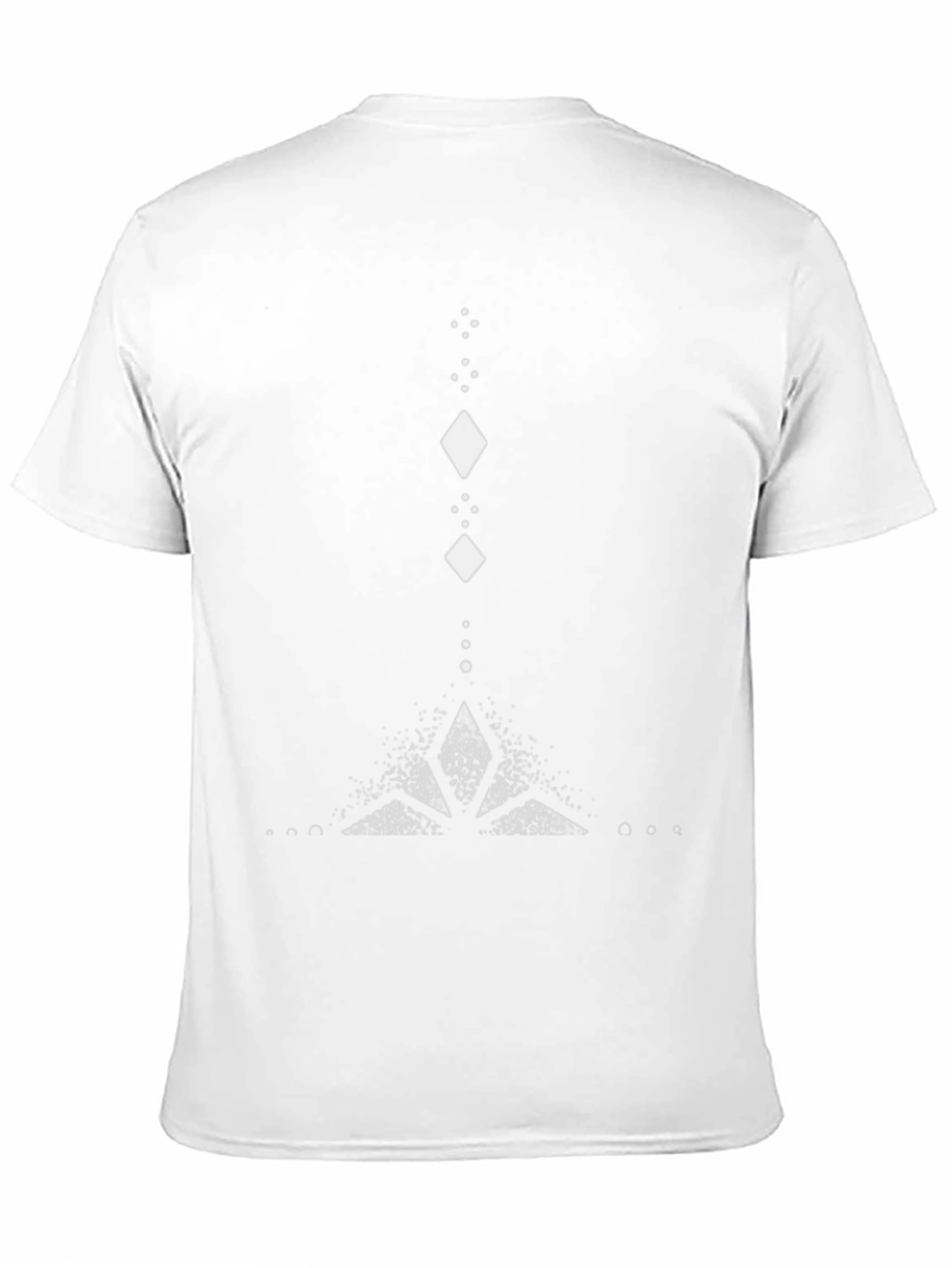 Geometric Diamond Print Black T-Shirt