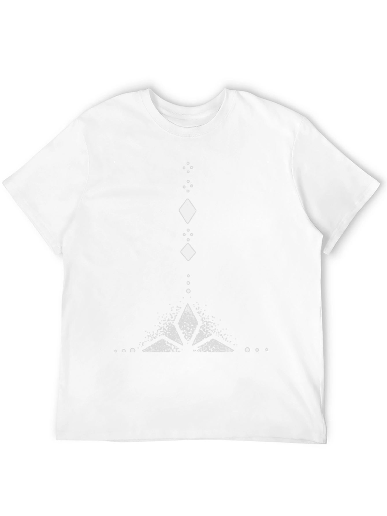 Geometric Diamond Print Black T-Shirt