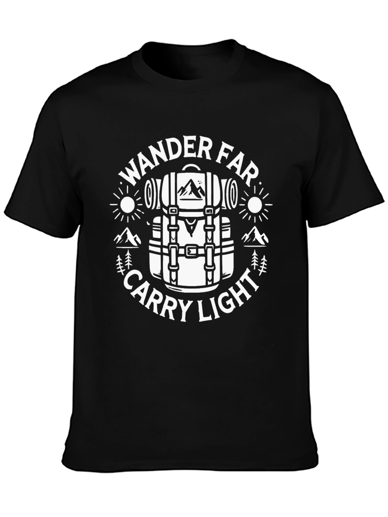 Wander Far Carry Light Black Graphic Tee