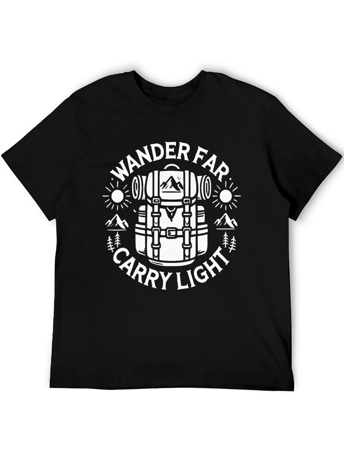 Wander Far Carry Light Black Graphic Tee