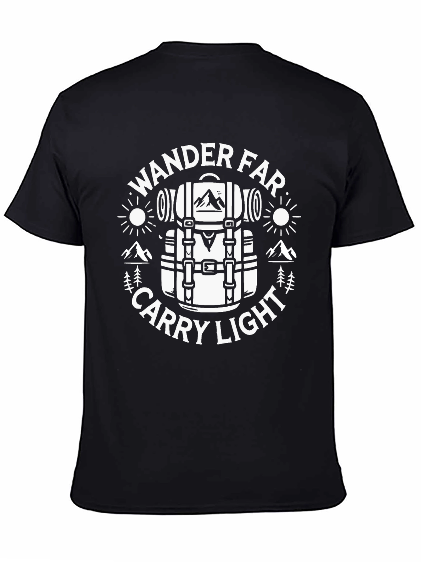 Wander Far Carry Light Black Graphic Tee