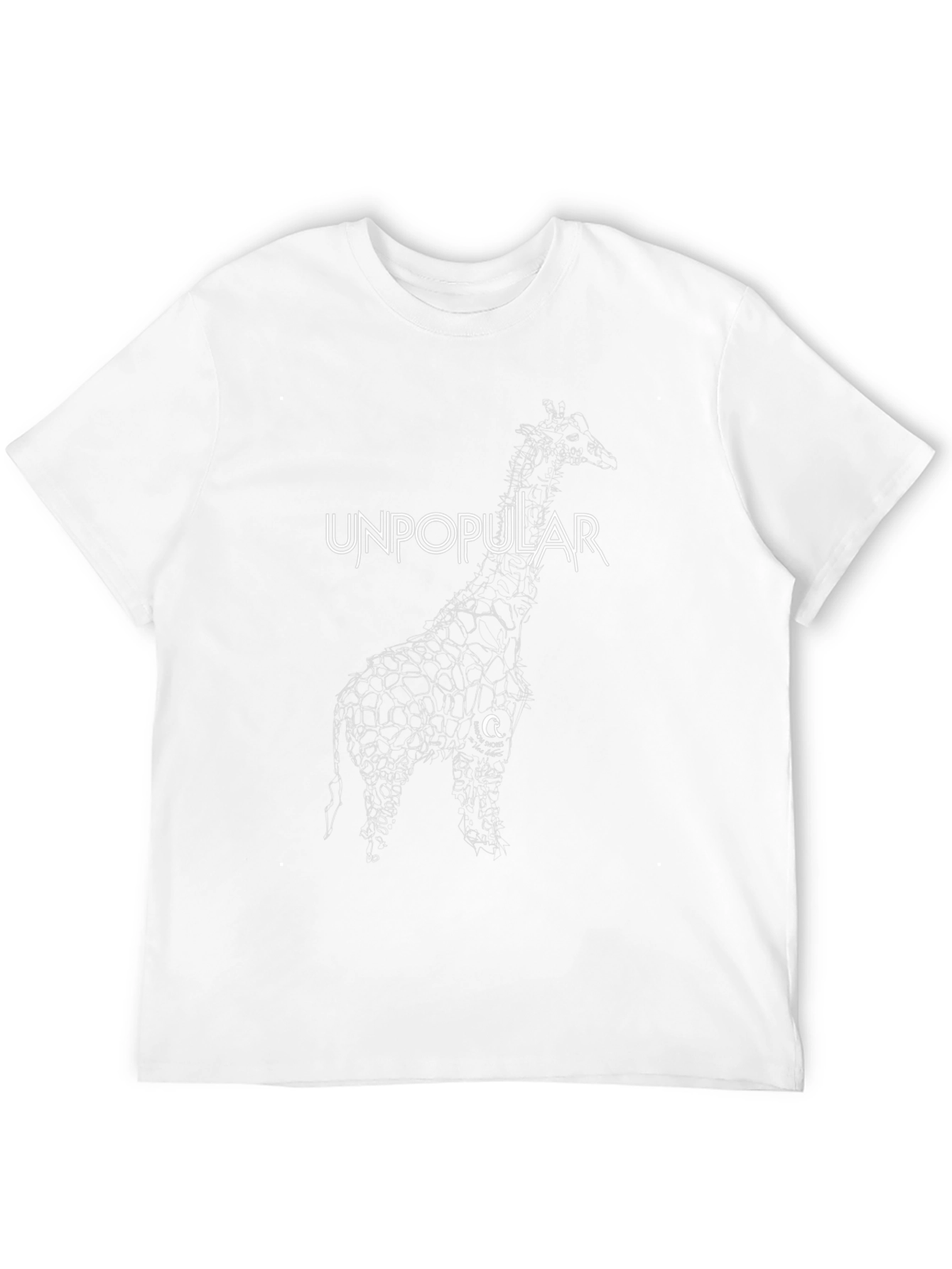 Unpopular Giraffe Black Graphic Tee