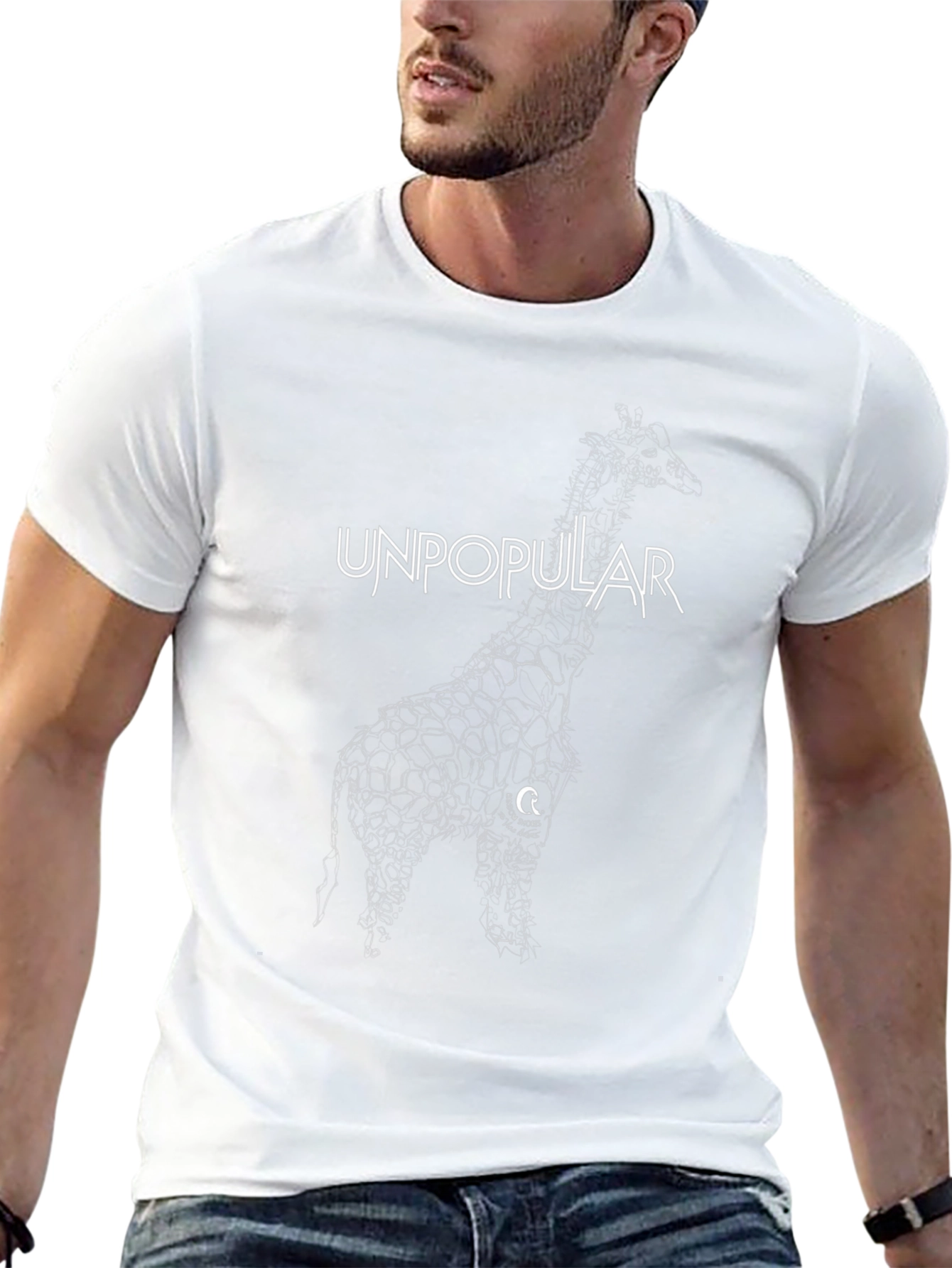 Unpopular Giraffe Black Graphic Tee