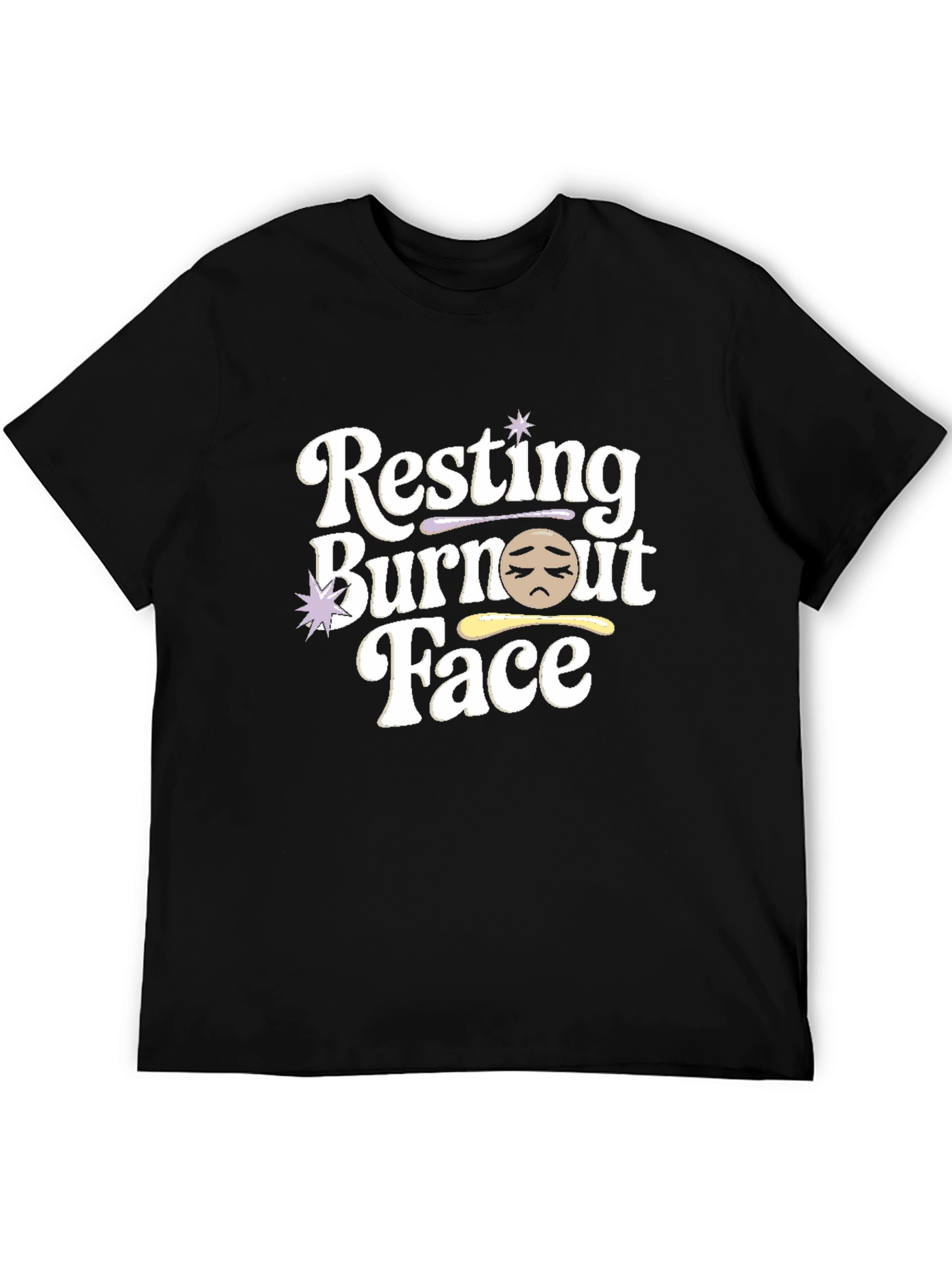 Resting Burnout Face Graphic Tee - Unisex