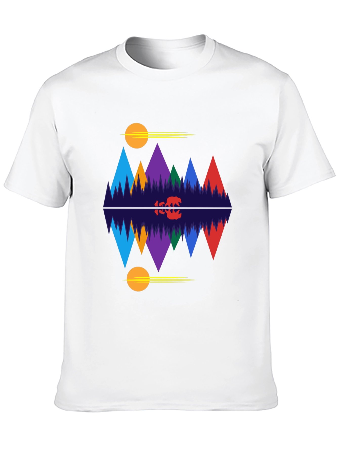 Mountain Scene Graphic Tee - Black