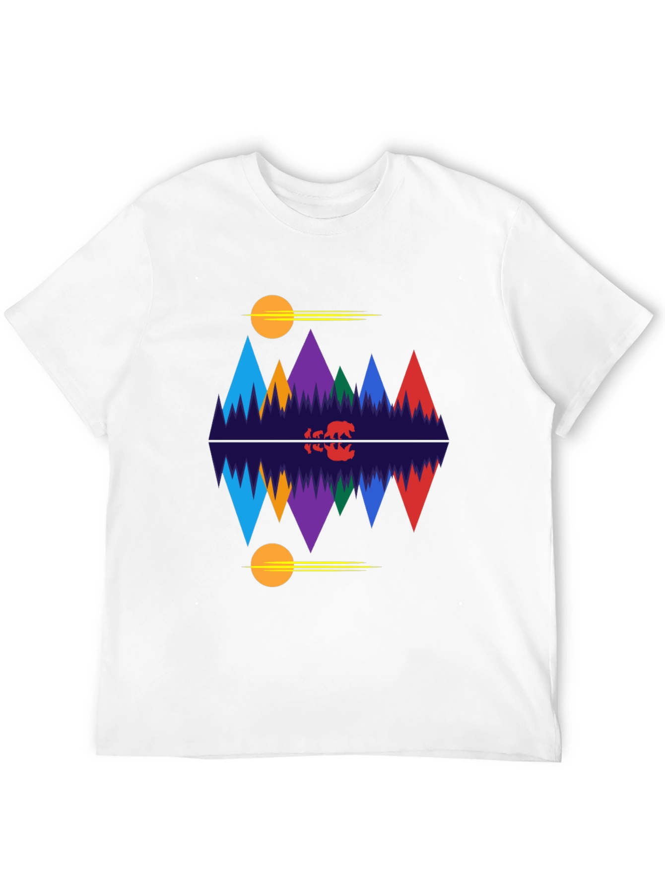 Mountain Scene Graphic Tee - Black