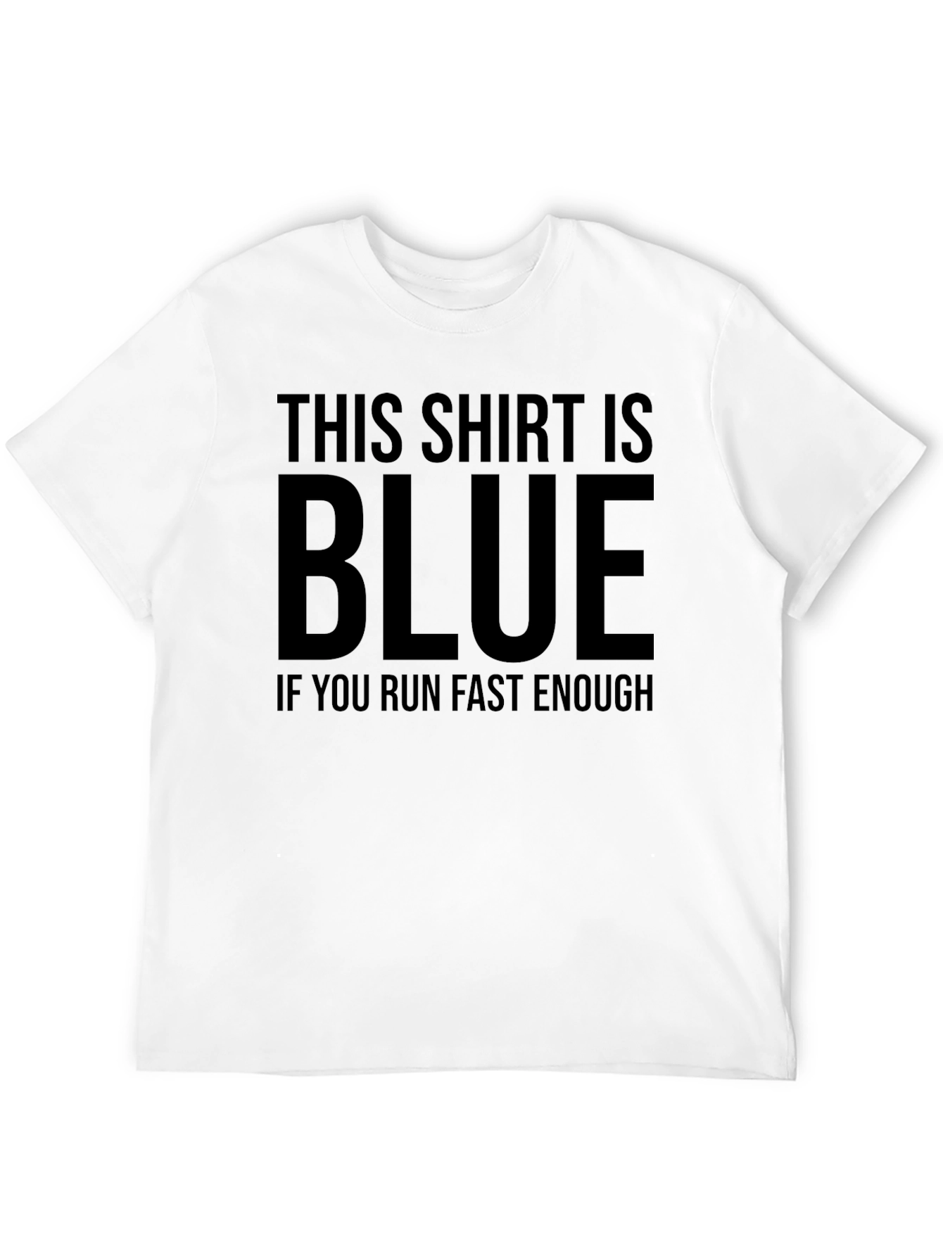 Humorous Blue Graphic T-Shirt
