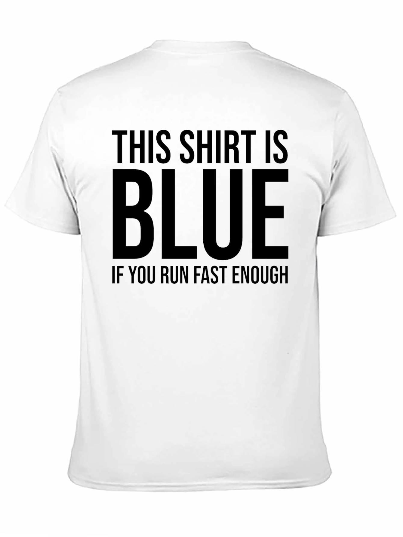 Humorous Blue Graphic T-Shirt