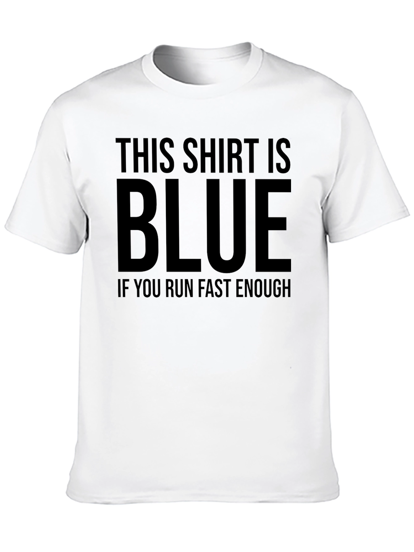 Humorous Blue Graphic T-Shirt