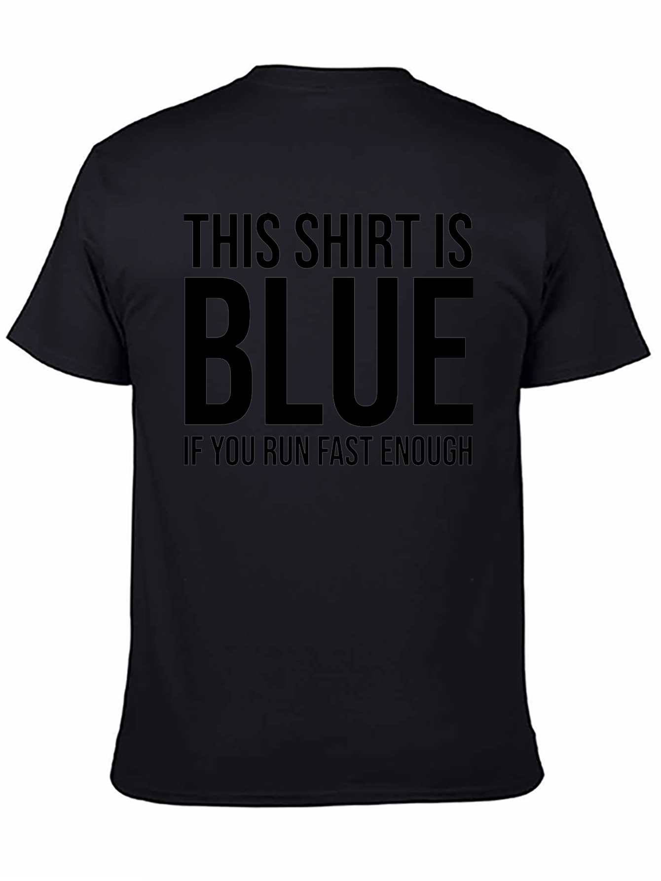 Humorous Blue Graphic T-Shirt