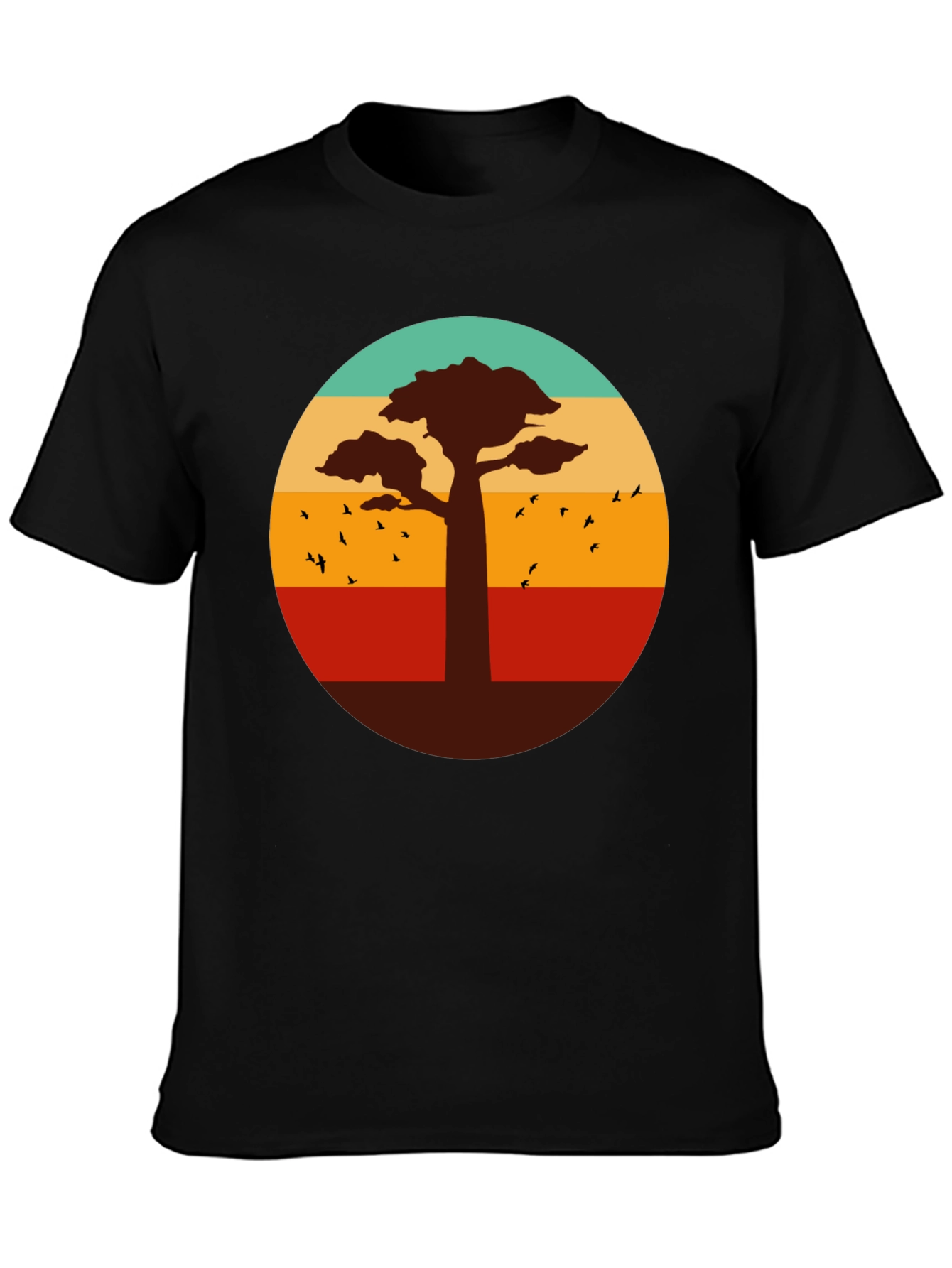 Retro Baobab Tree Graphic T-Shirt