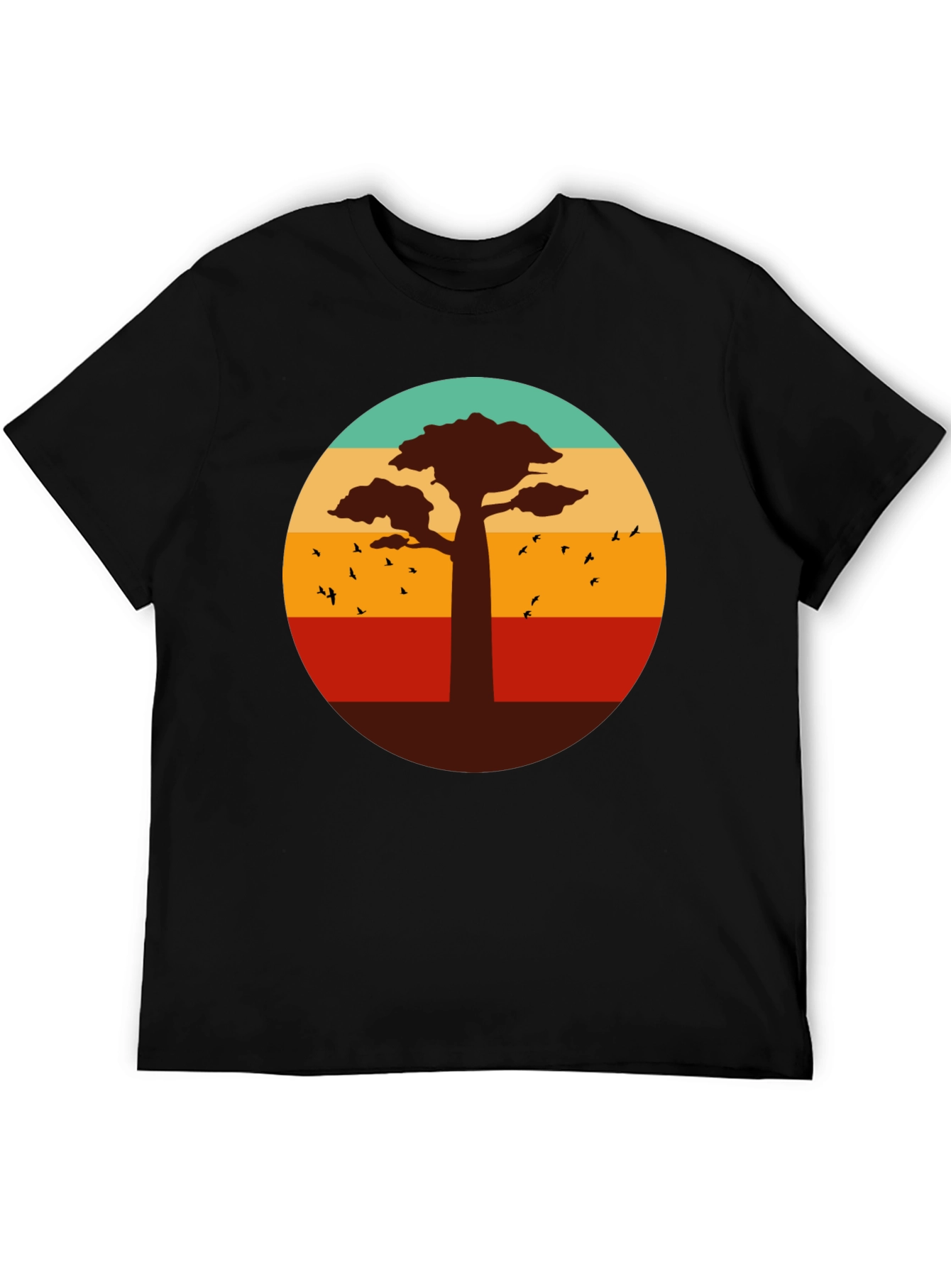 Retro Baobab Tree Graphic T-Shirt