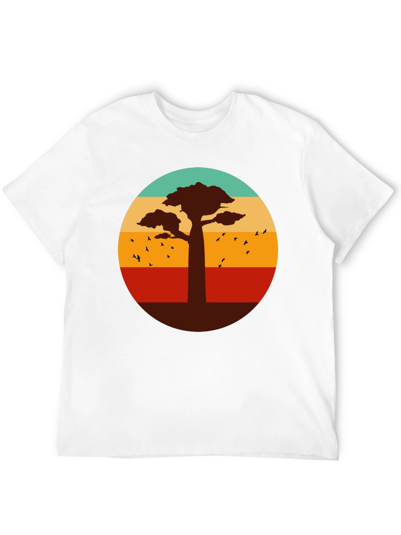 Retro Baobab Tree Graphic T-Shirt