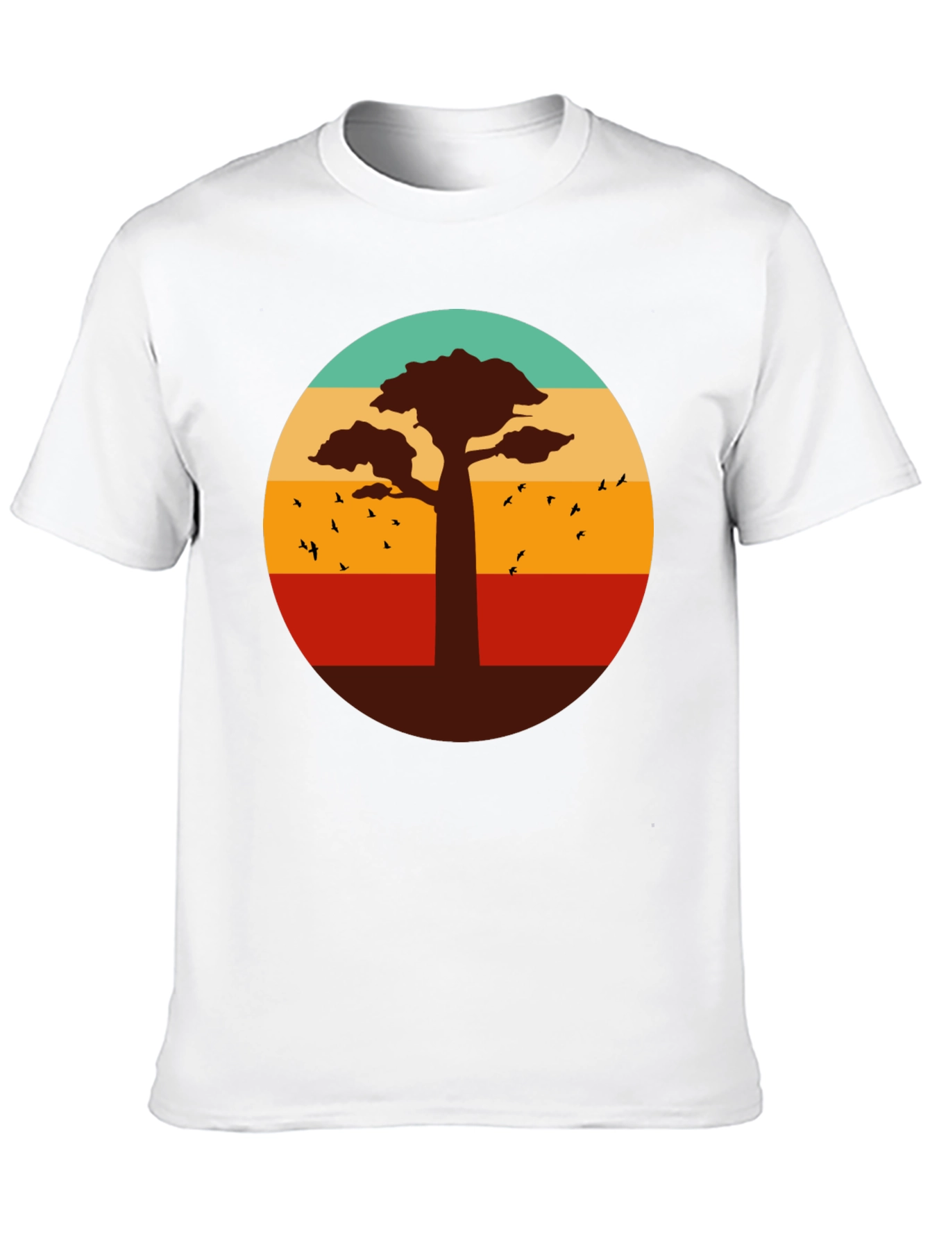Retro Baobab Tree Graphic T-Shirt