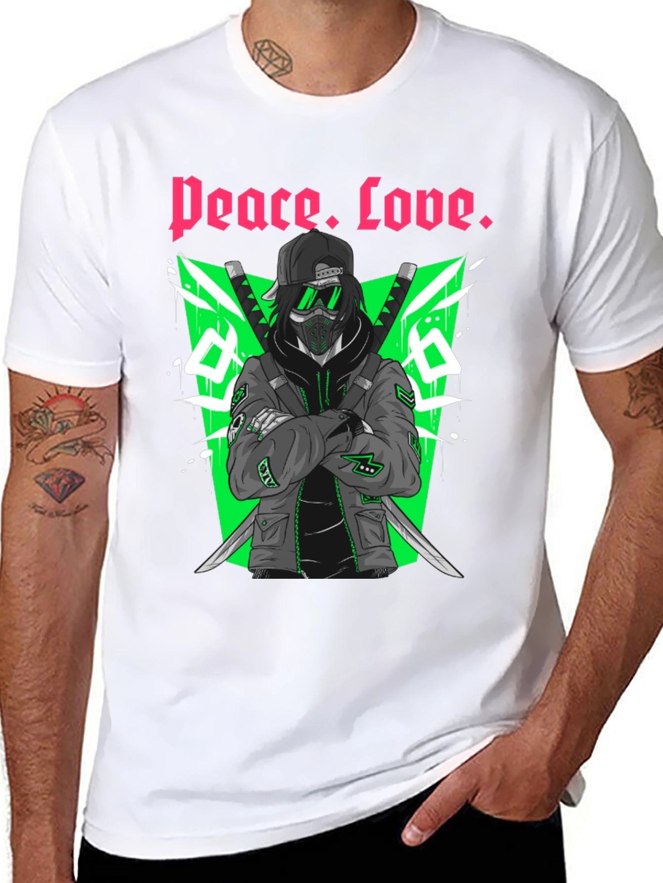 Peace. Love. Graphic Tee - Streetwear Style