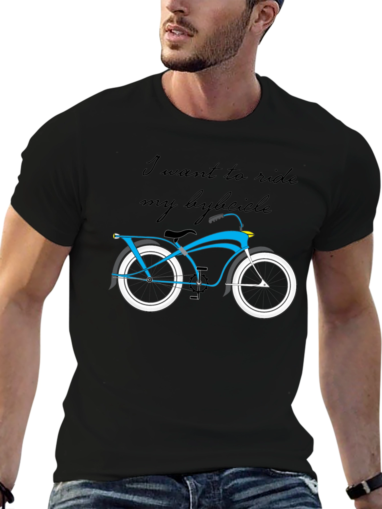Ride Bicycle Graphic Black T-Shirt