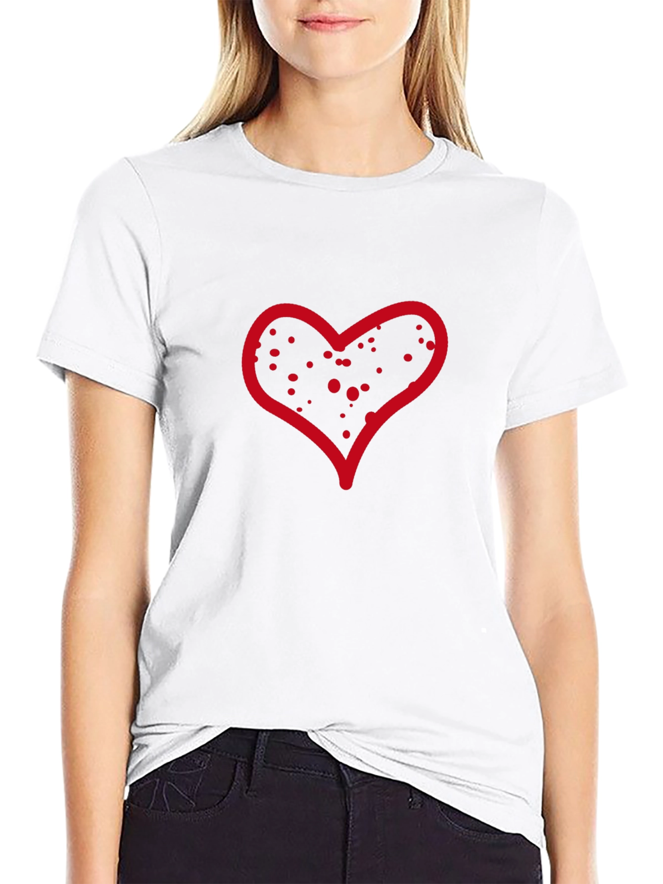 Heart Graphic Black T-Shirt