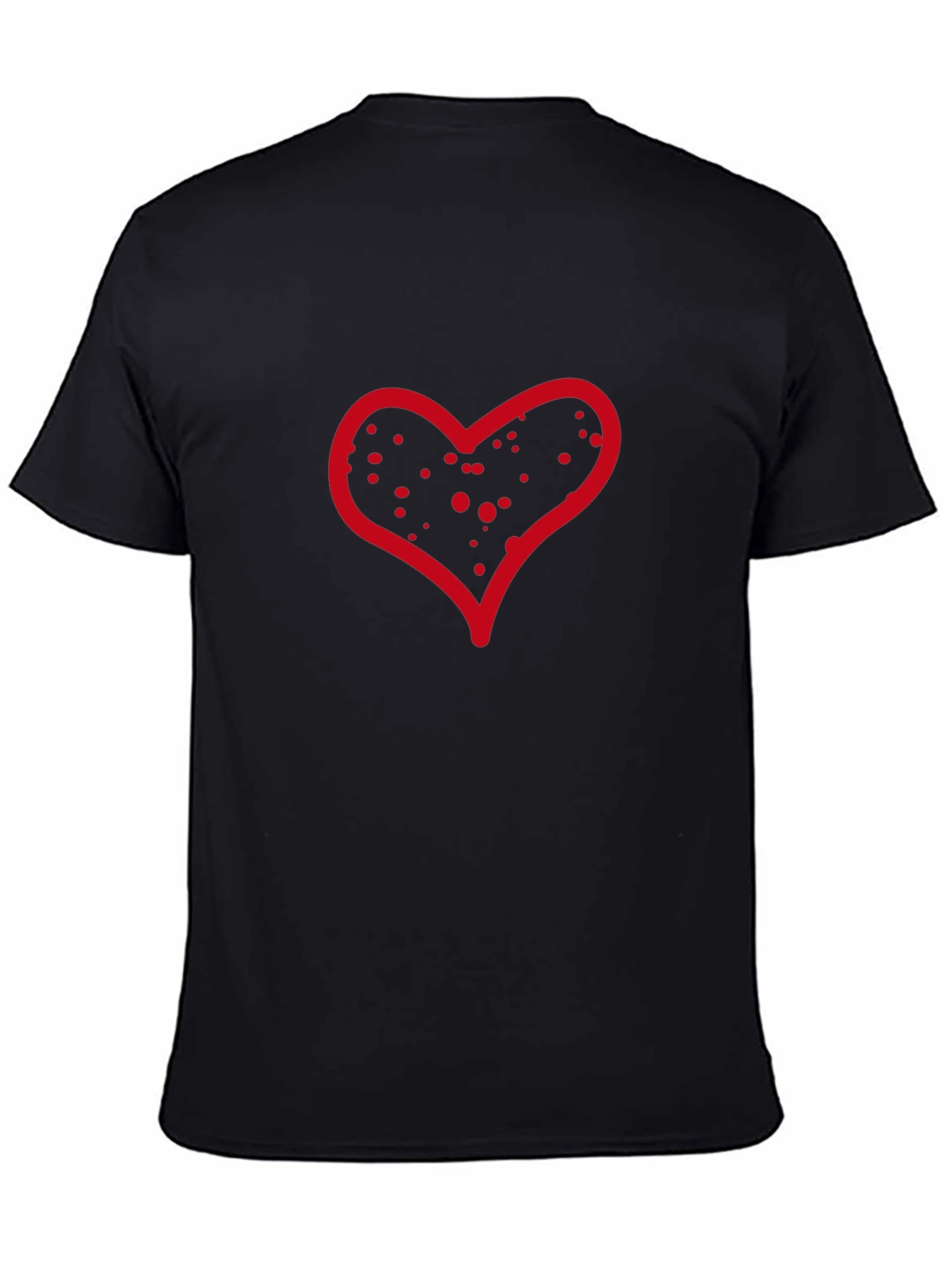 Heart Graphic Black T-Shirt