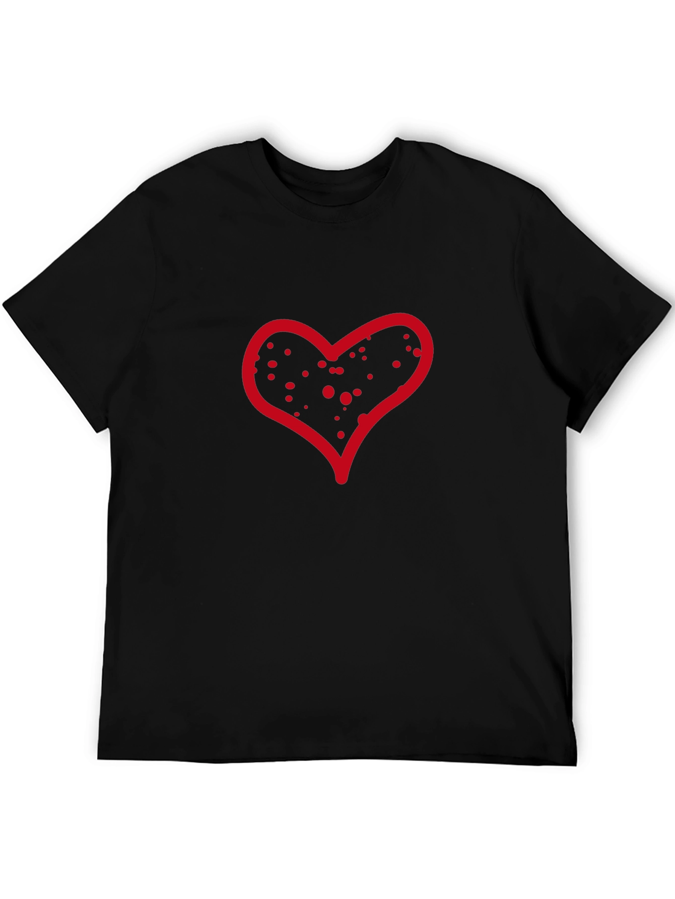 Heart Graphic Black T-Shirt
