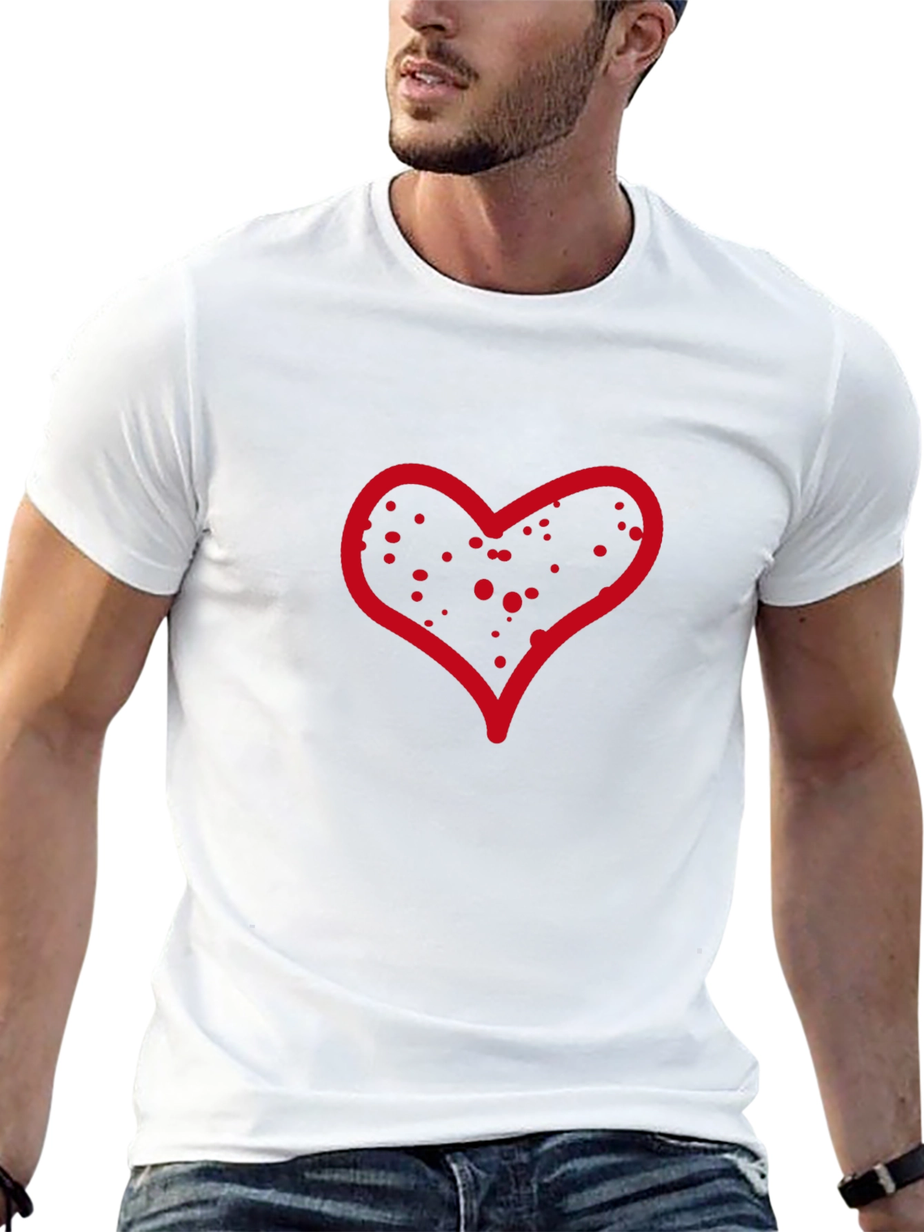 Heart Graphic Black T-Shirt