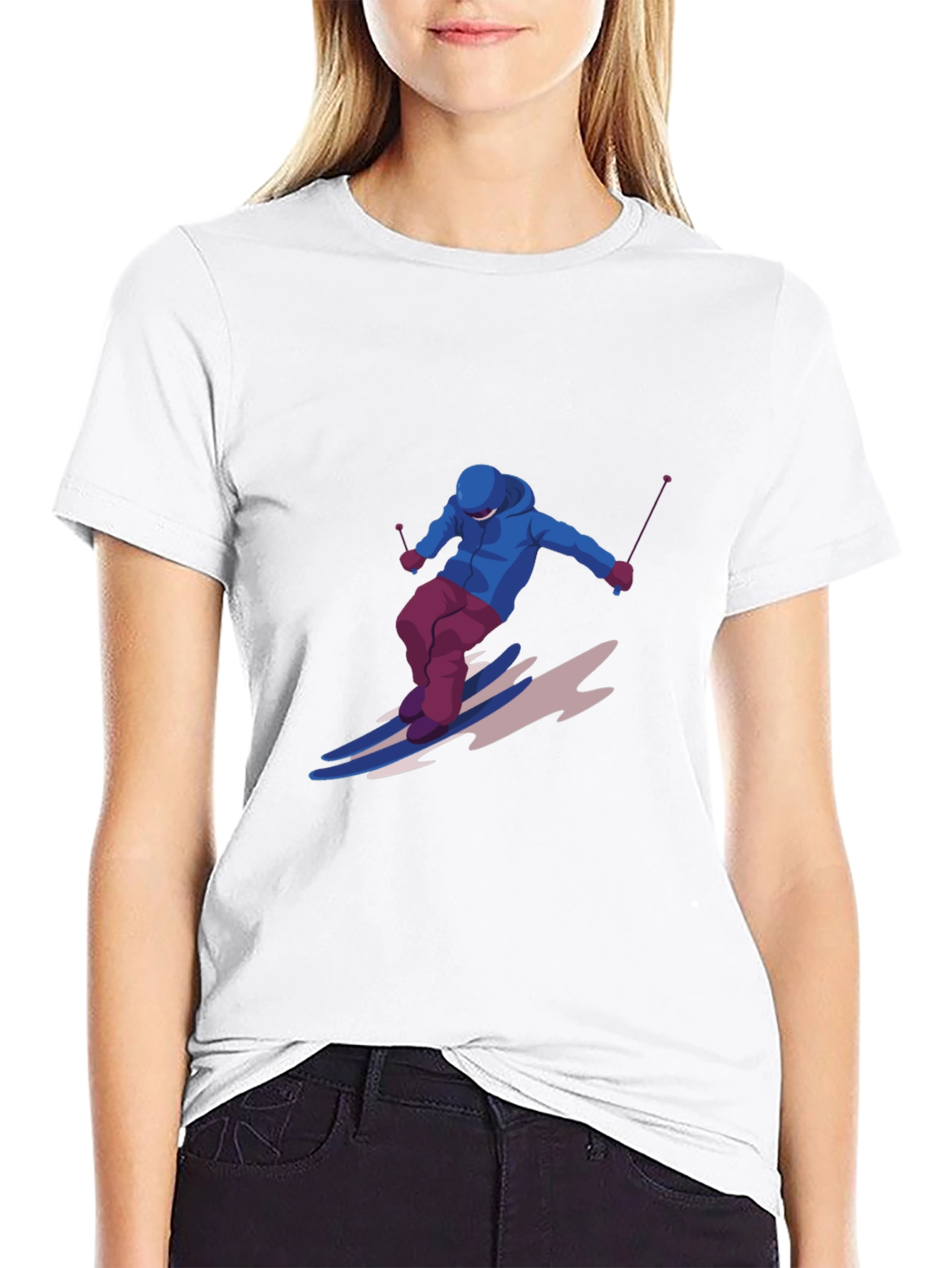 Cool Skiing Graphic T-Shirt