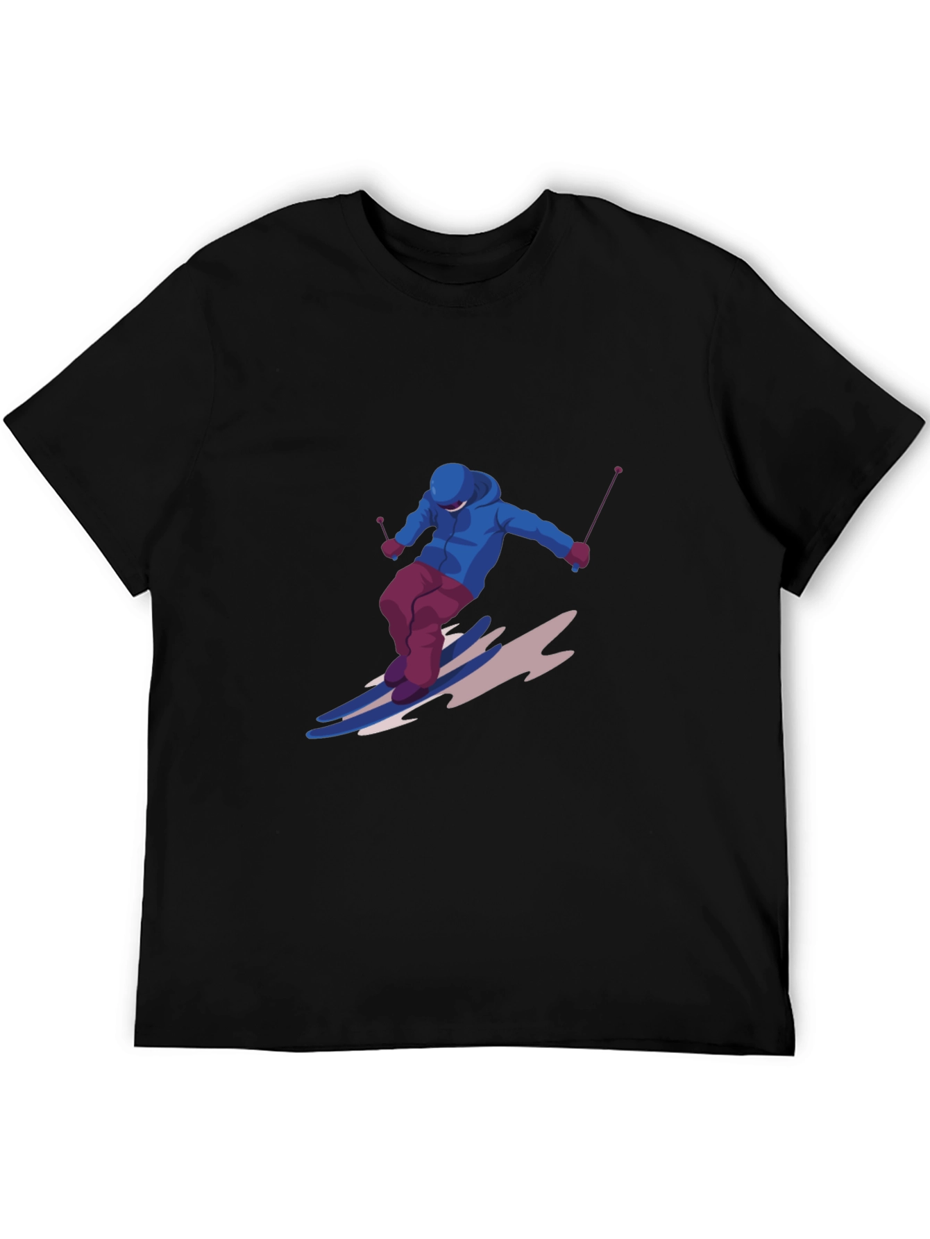 Cool Skiing Graphic T-Shirt