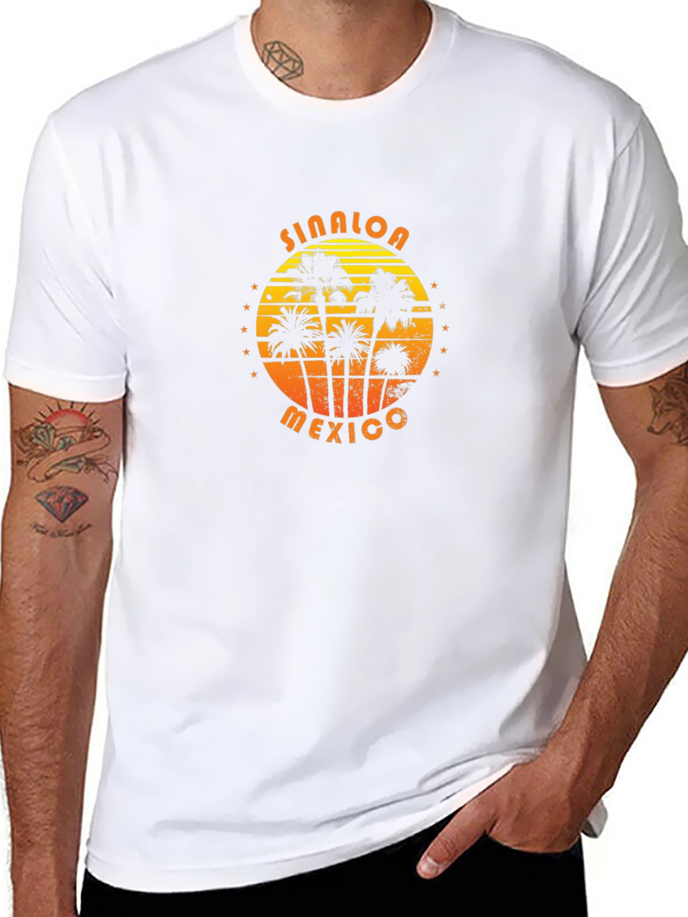Sinaloa Mexico Palm Tree Graphic T-Shirt