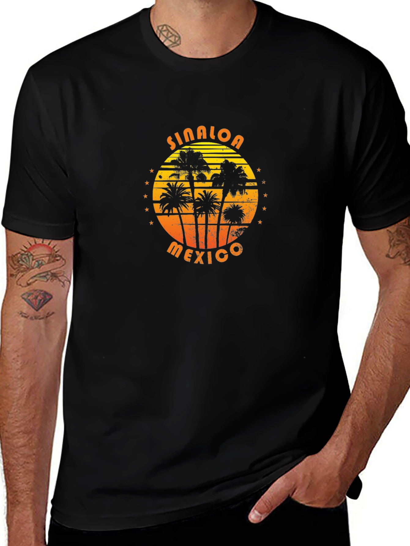 Sinaloa Mexico Palm Tree Graphic T-Shirt