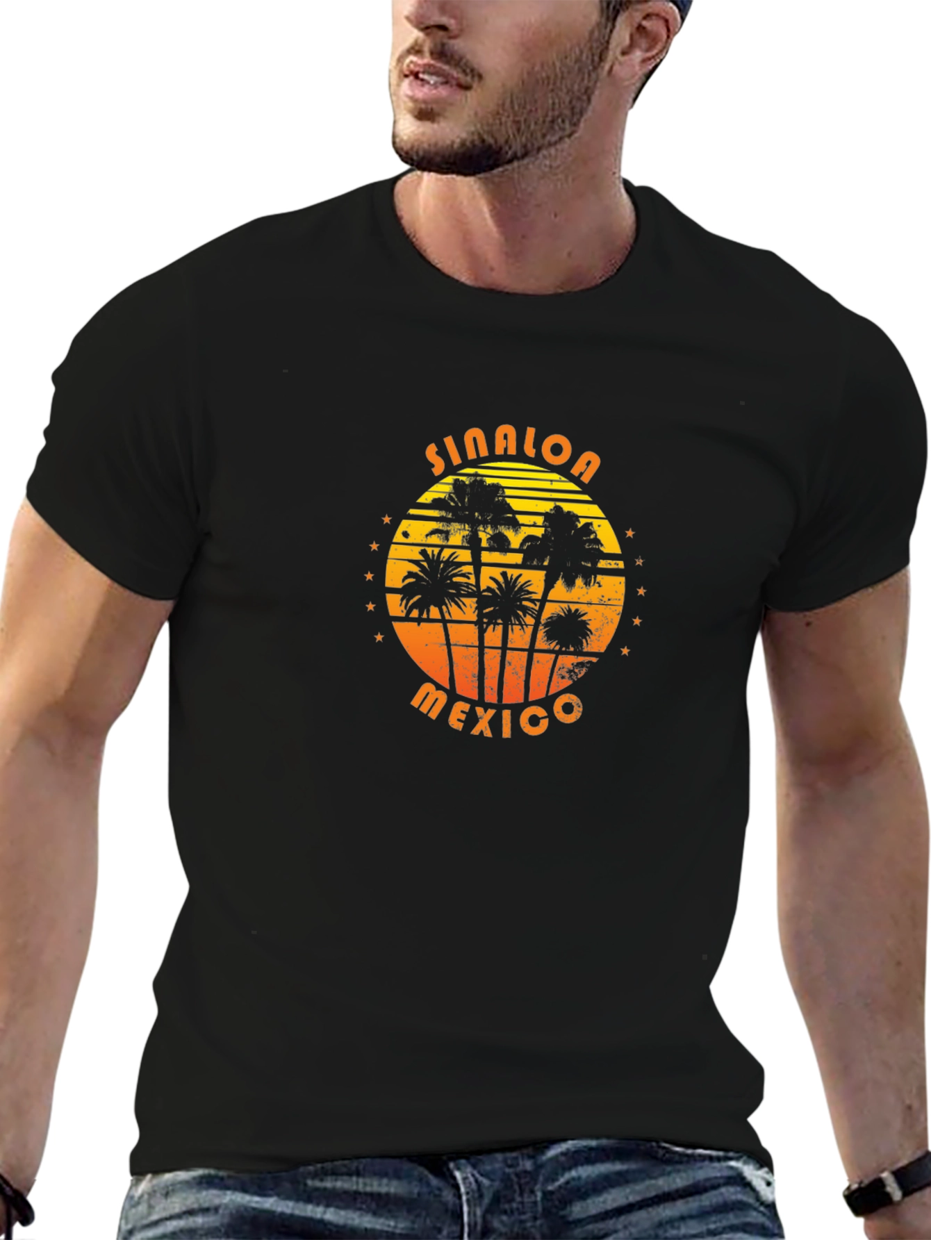 Sinaloa Mexico Palm Tree Graphic T-Shirt