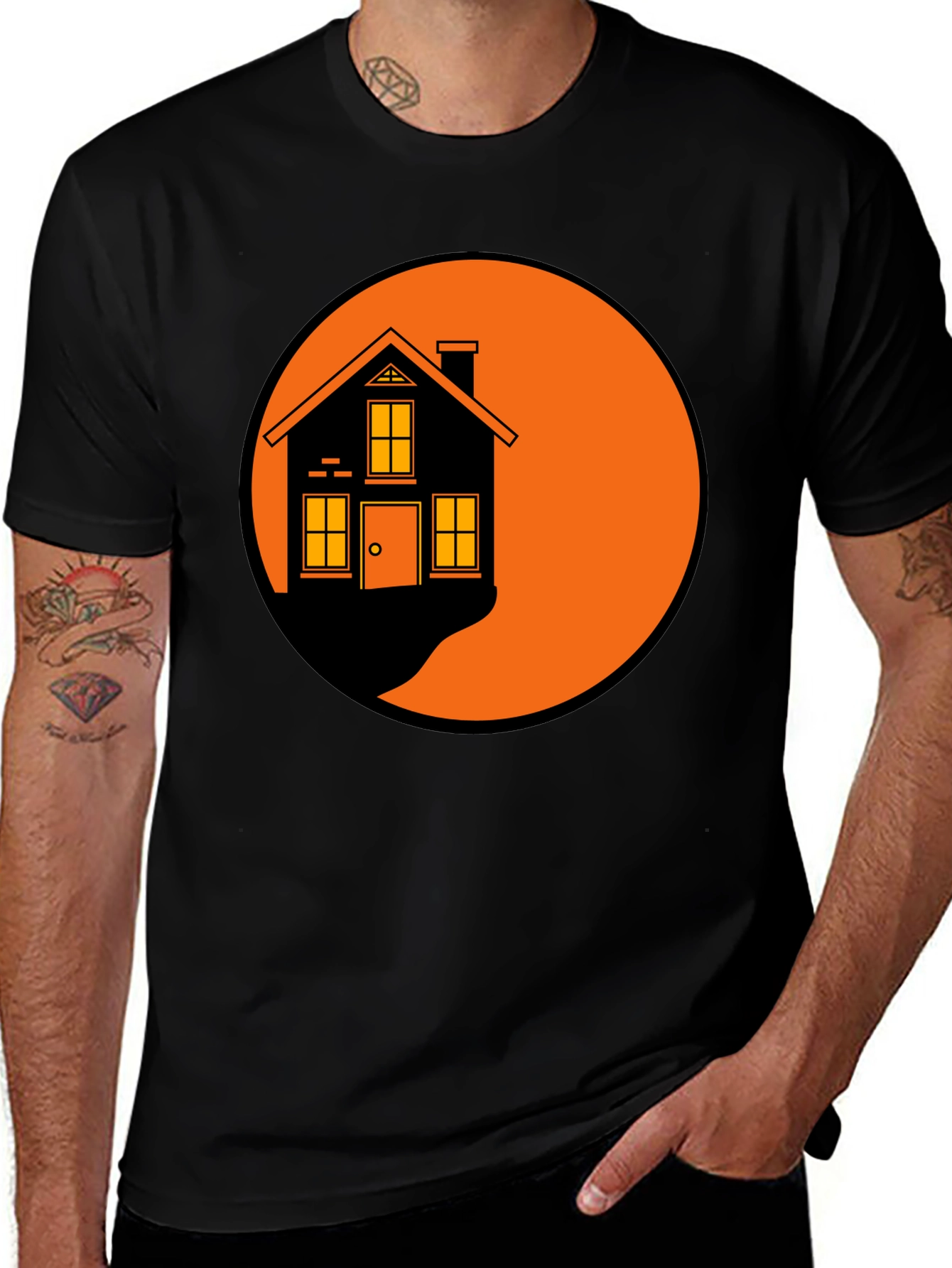 Retro House Graphic T-Shirt - Soft Cotton Tee